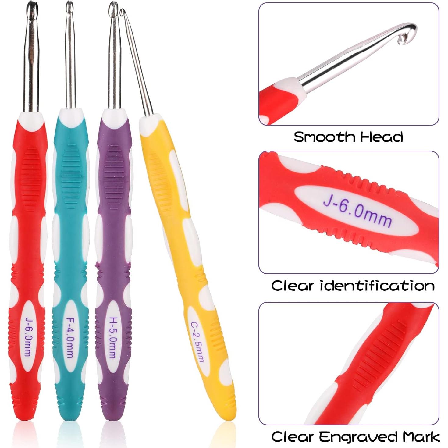 Kit de Ganchillos RUIDI 9 Piezas 2.0-6.0mm Multicolor