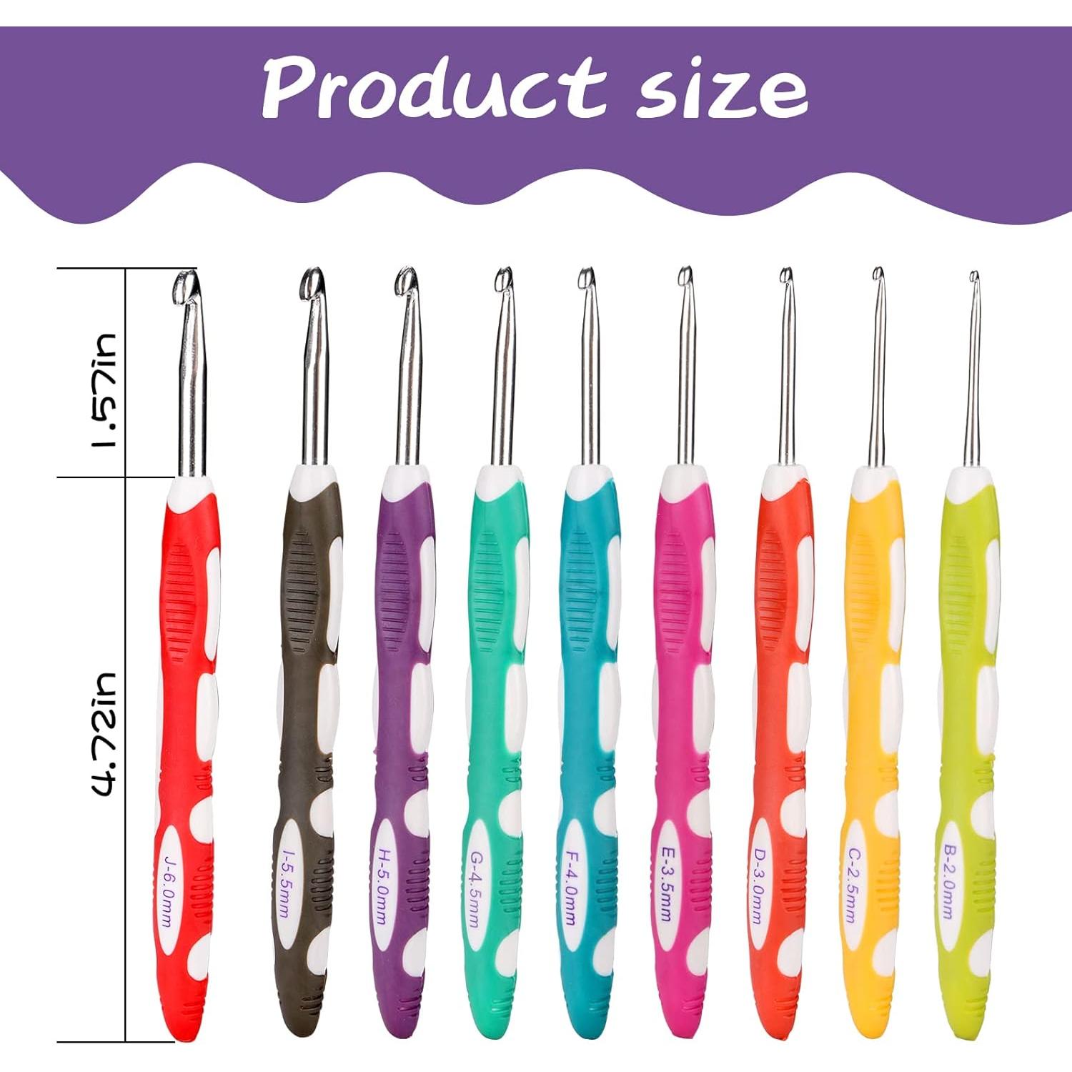 Kit de Ganchillos RUIDI 9 Piezas 2.0-6.0mm Multicolor