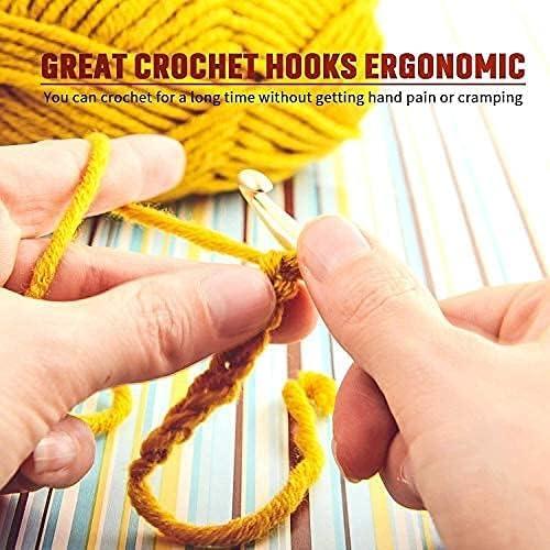 Juego de 9 Ganchos de Crochet Ergonomicos WILLBOND con Estuche