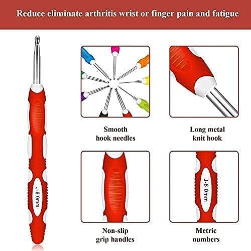 Juego de 9 Ganchos de Crochet Ergonomicos WILLBOND con Estuche
