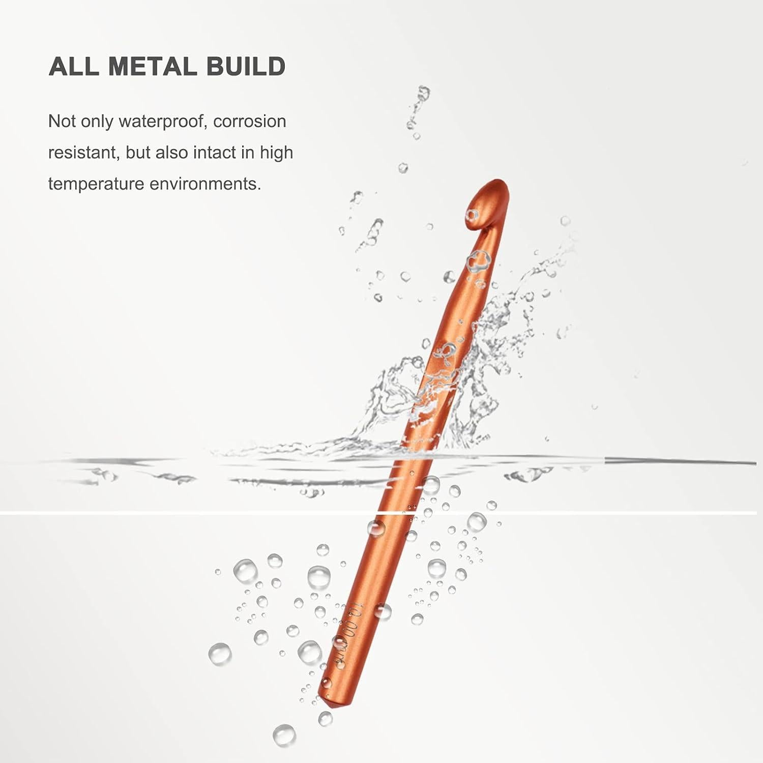 Conjunto de Ganchos de Crochet Coopay 7 Piezas Aluminio 6.5-15mm