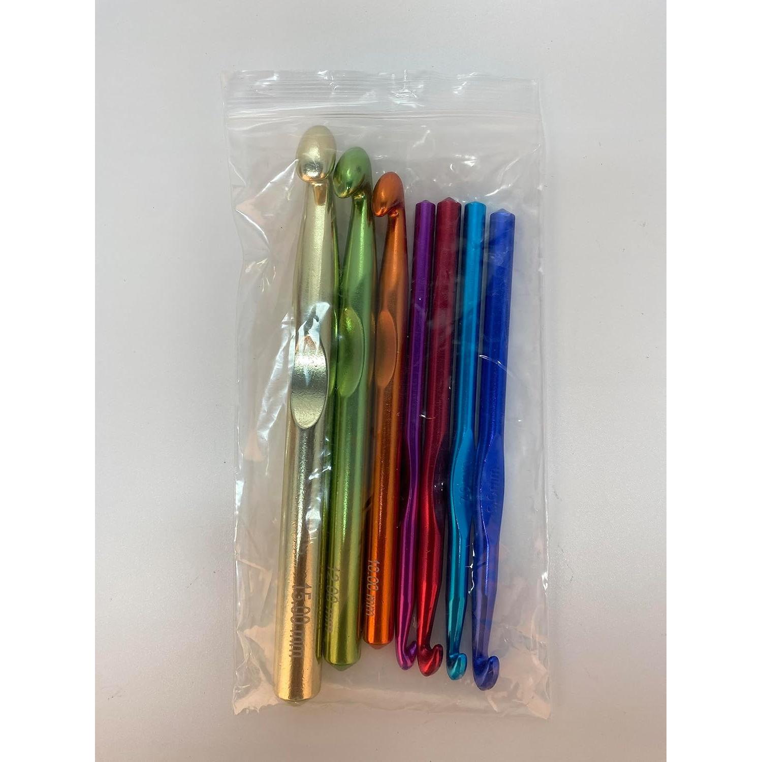 Conjunto de Ganchos de Crochet Coopay 7 Piezas Aluminio 6.5-15mm