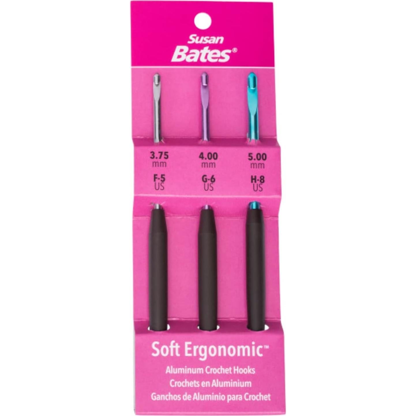 Conjunto de Ganchillos Ergonómicos Susan Bates 3 Piezas 3.75-4-5mm