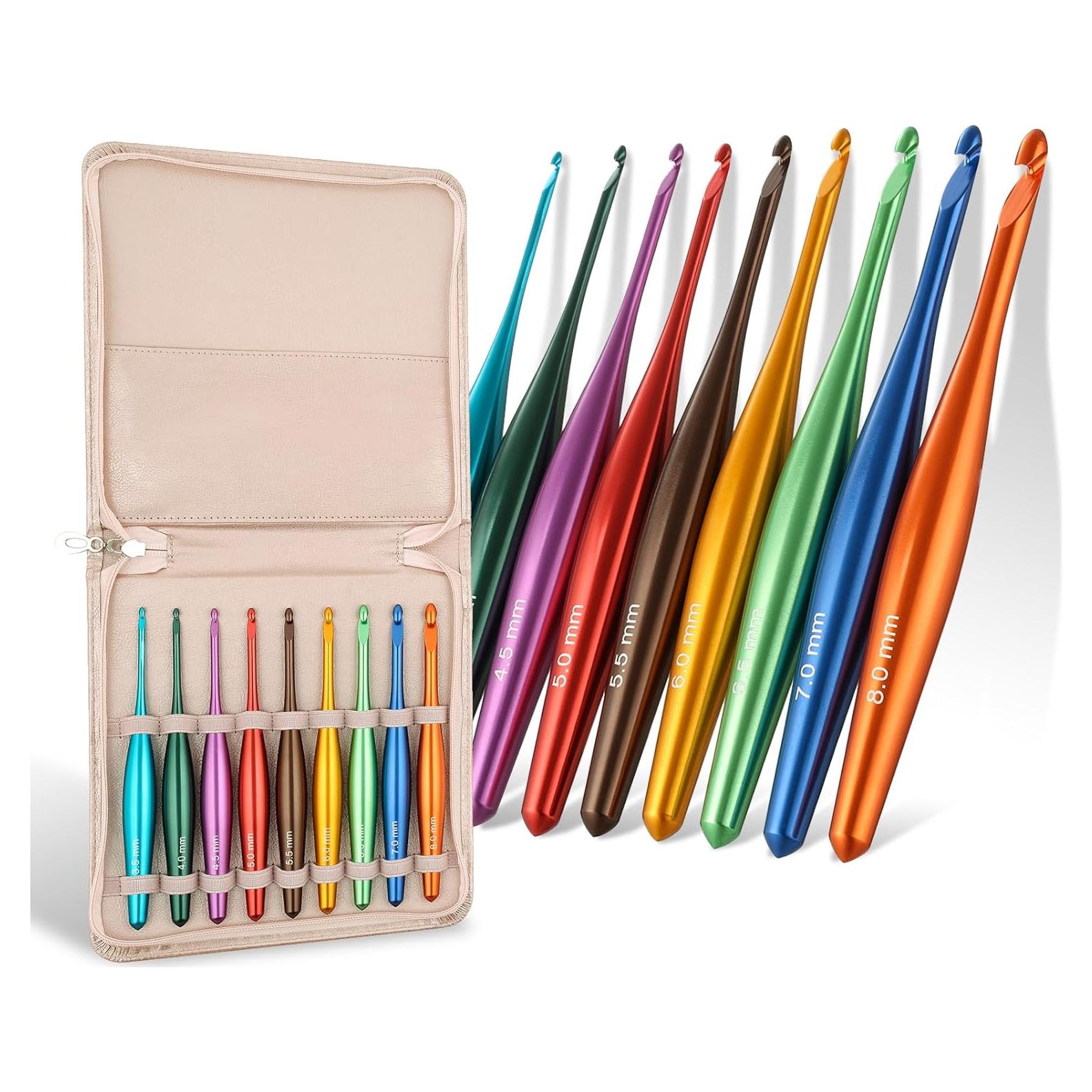 Juego de Ganchillos Ergonómicos GUCLUD 3.5mm-8mm Aluminio