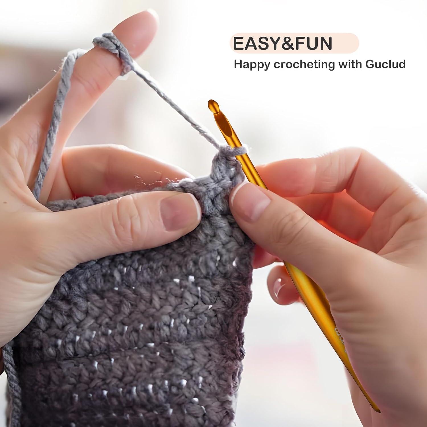 Juego de Ganchillos Ergonómicos GUCLUD 3.5mm-8mm Aluminio