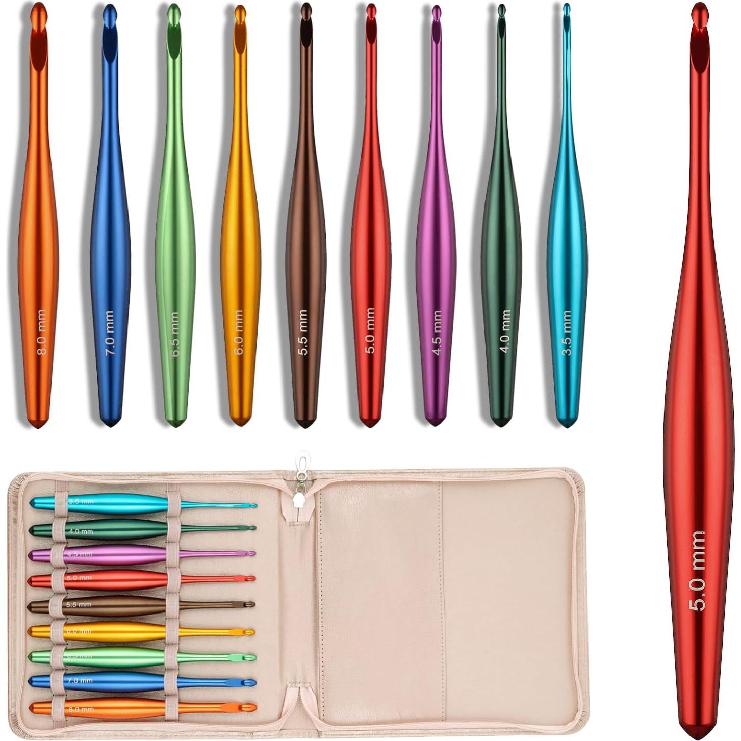 Juego de Ganchillos Ergonómicos GUCLUD 3.5mm-8mm Aluminio