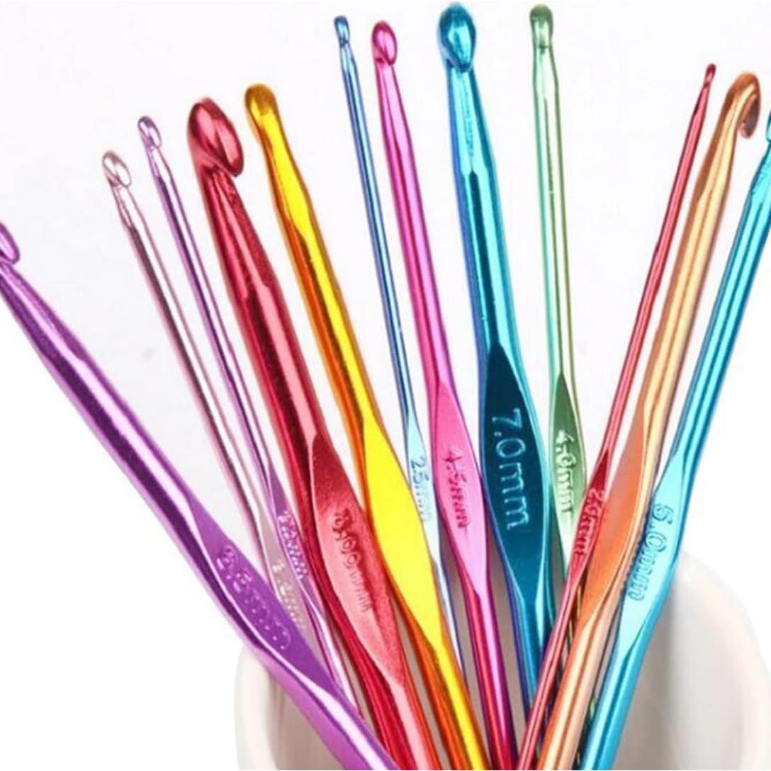 Juego de 22 Ganchos de Crochet Ergonómicos HYTNFPU Morado