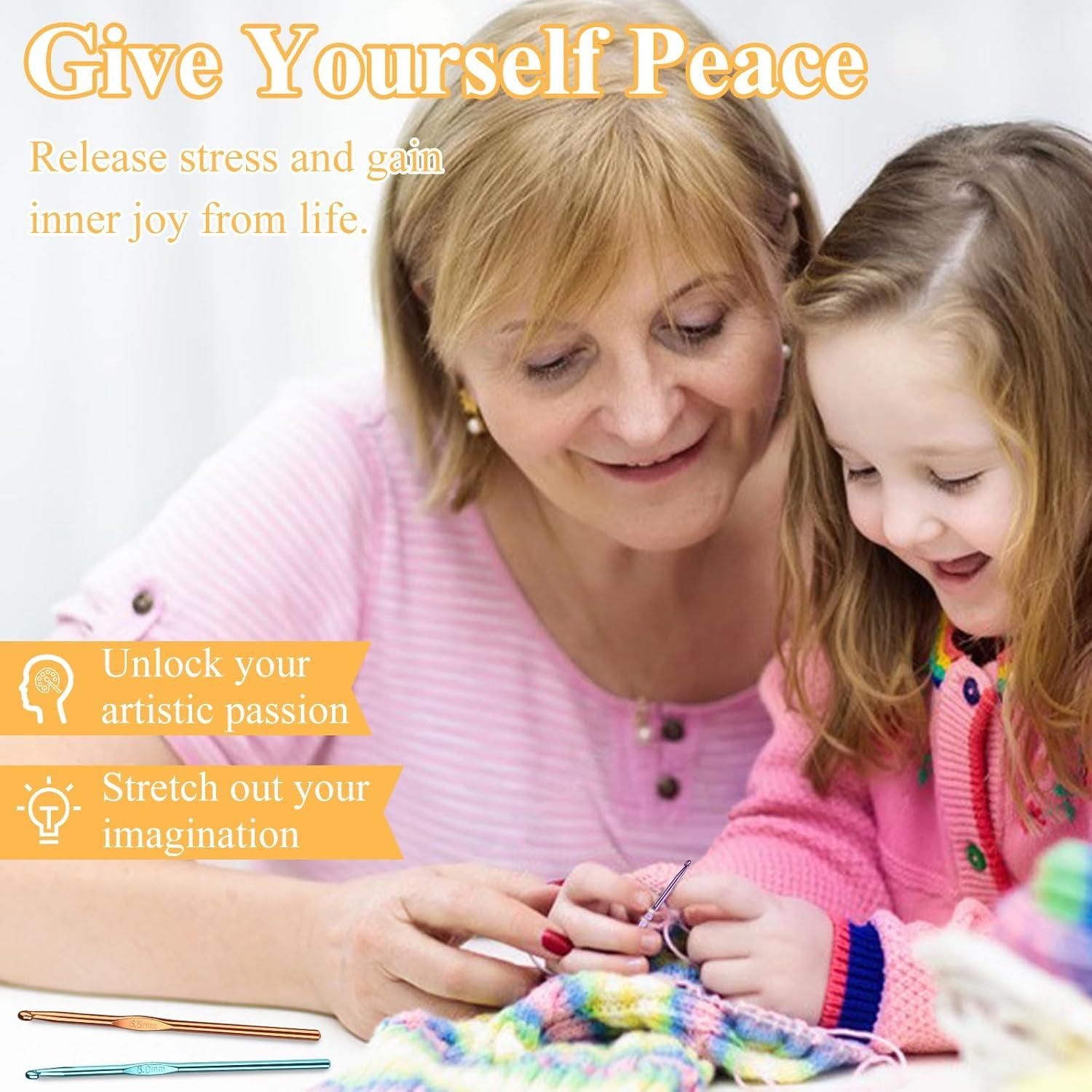 Conjunto de Ganchos de Crochet Aeelike 10pcs 4mm Aluminio