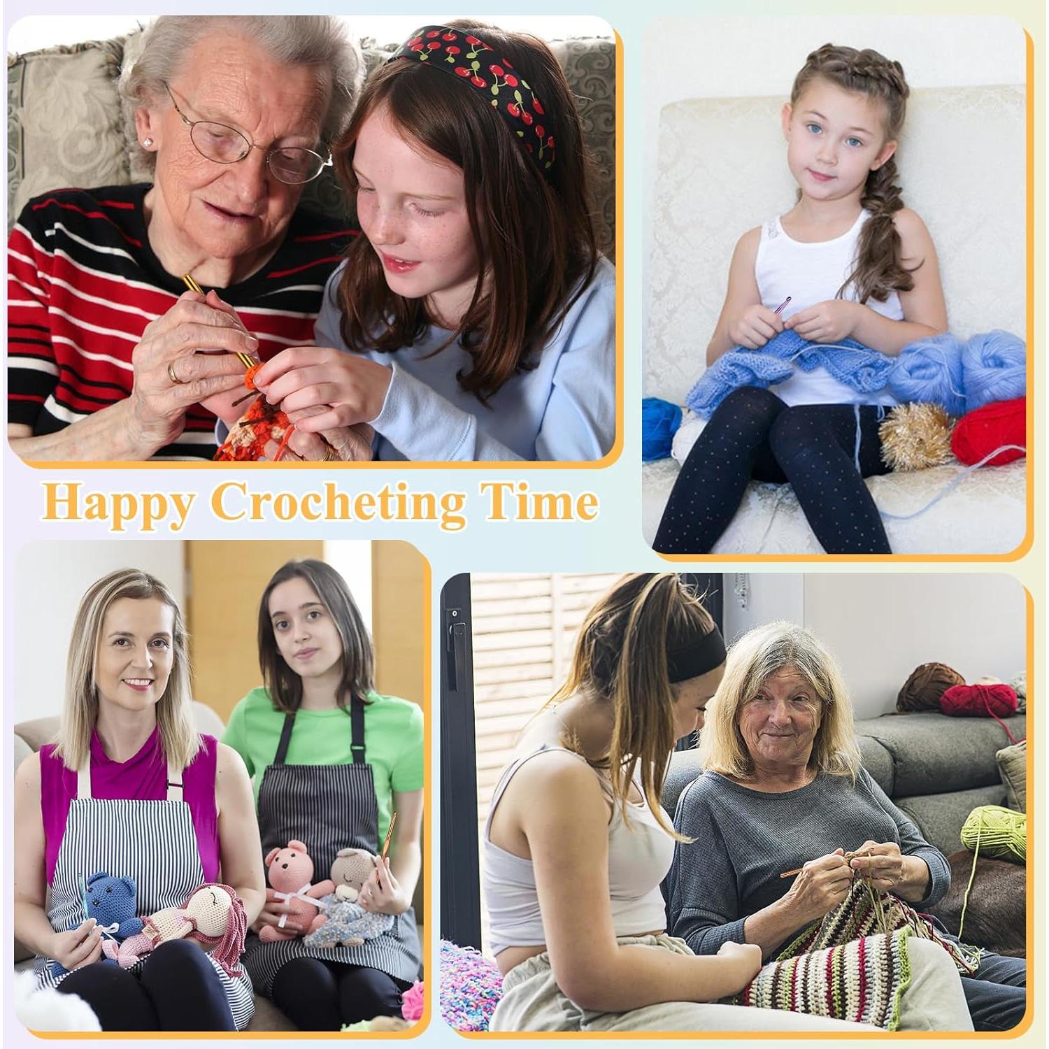 Conjunto de Ganchos de Crochet Aeelike 10pcs 4mm Aluminio