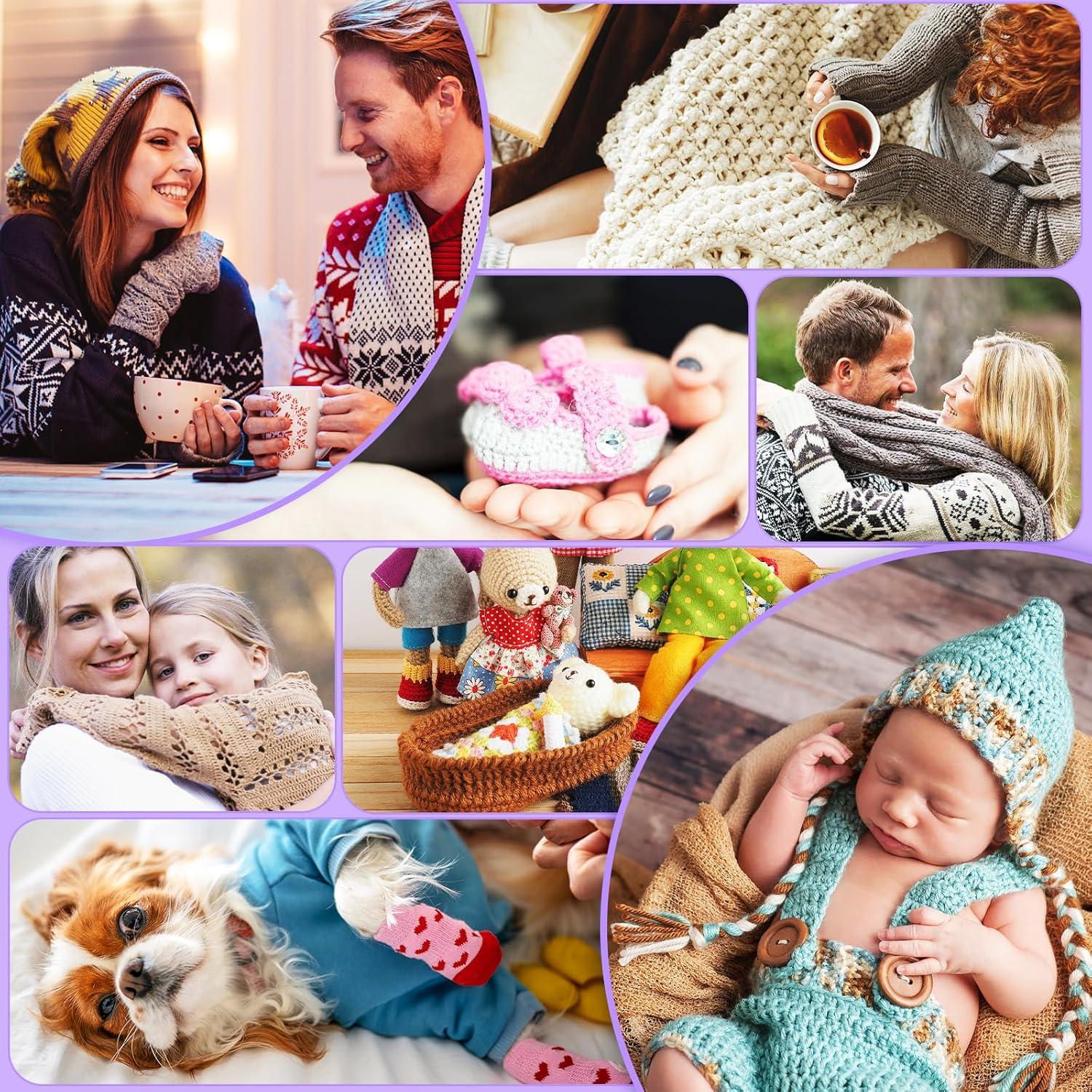 Conjunto de Ganchos de Crochet Aeelike 10pcs 4mm Aluminio