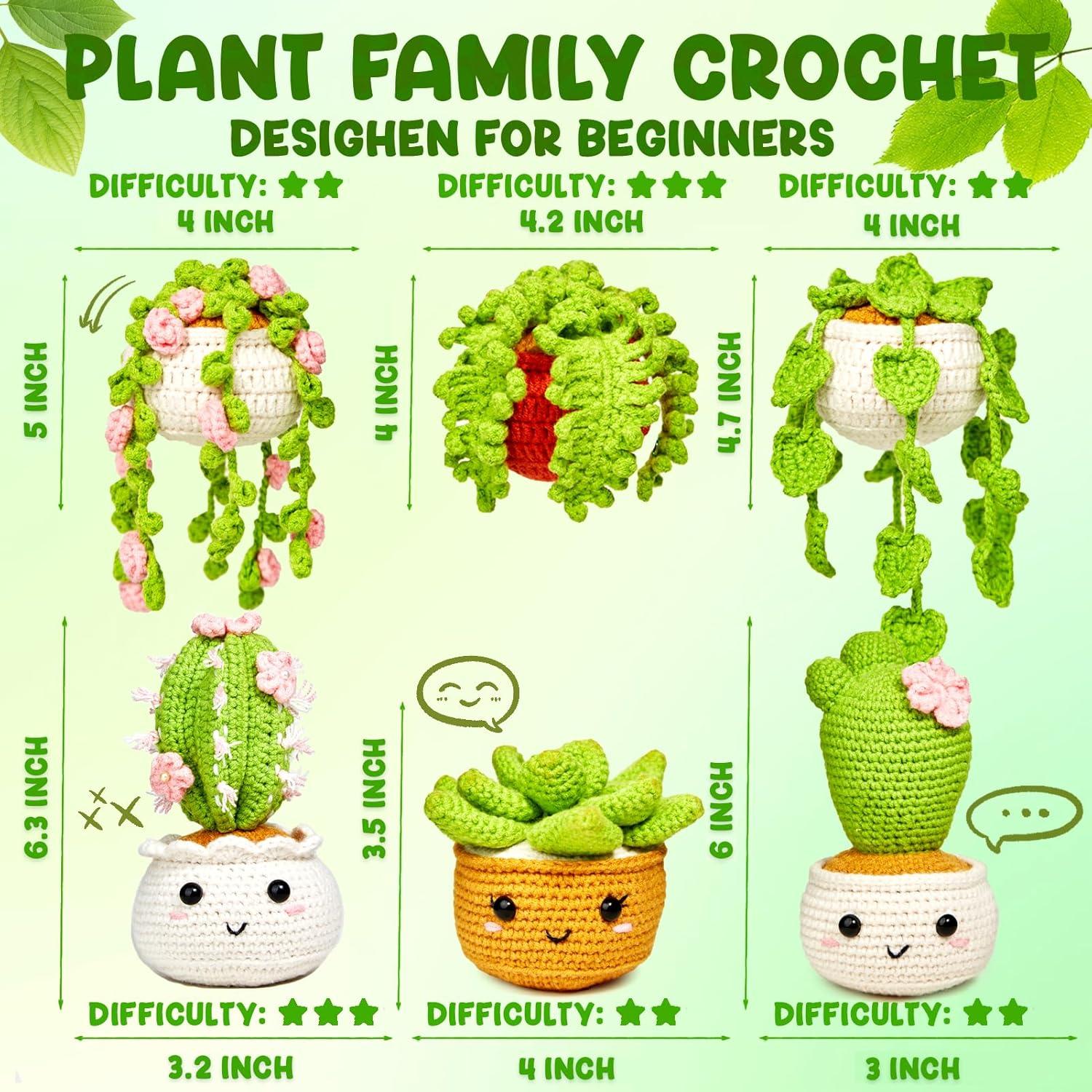 Kit de Crochet MAGIMUSE para Principiantes - 6 Plantas en Macetas