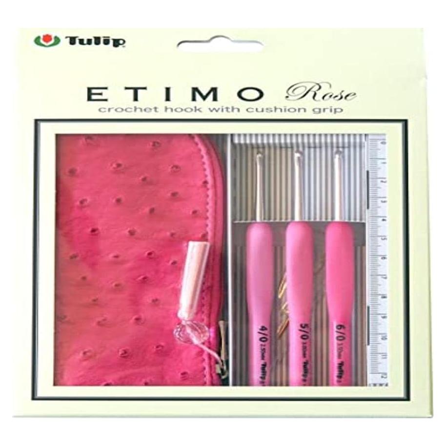 Juego de Ganchillos Tulip Etimo Rosa 3 Piezas