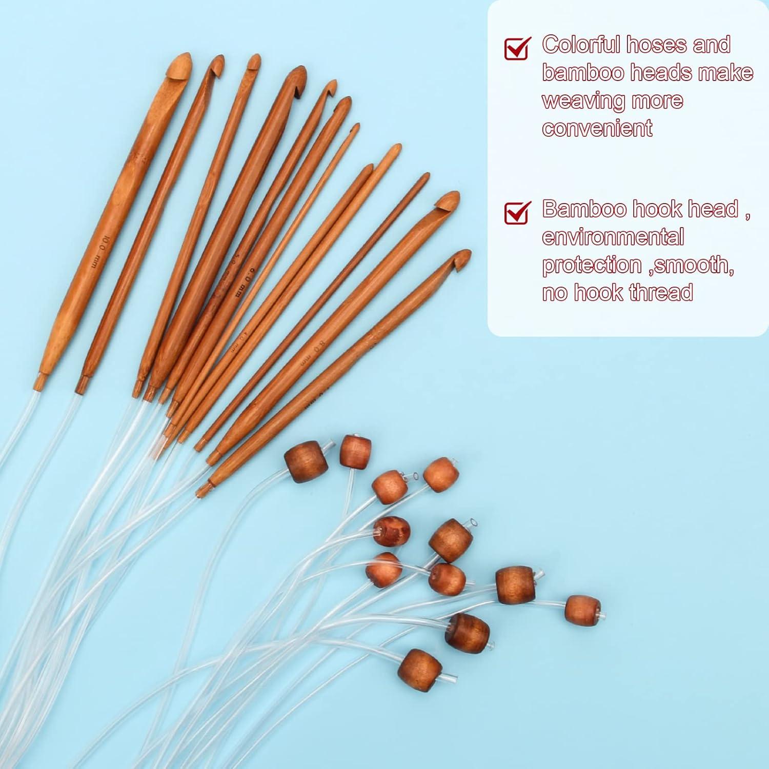 Juego de Agujas de Crochet Tunecino AHIER 23 Piezas 3-10mm