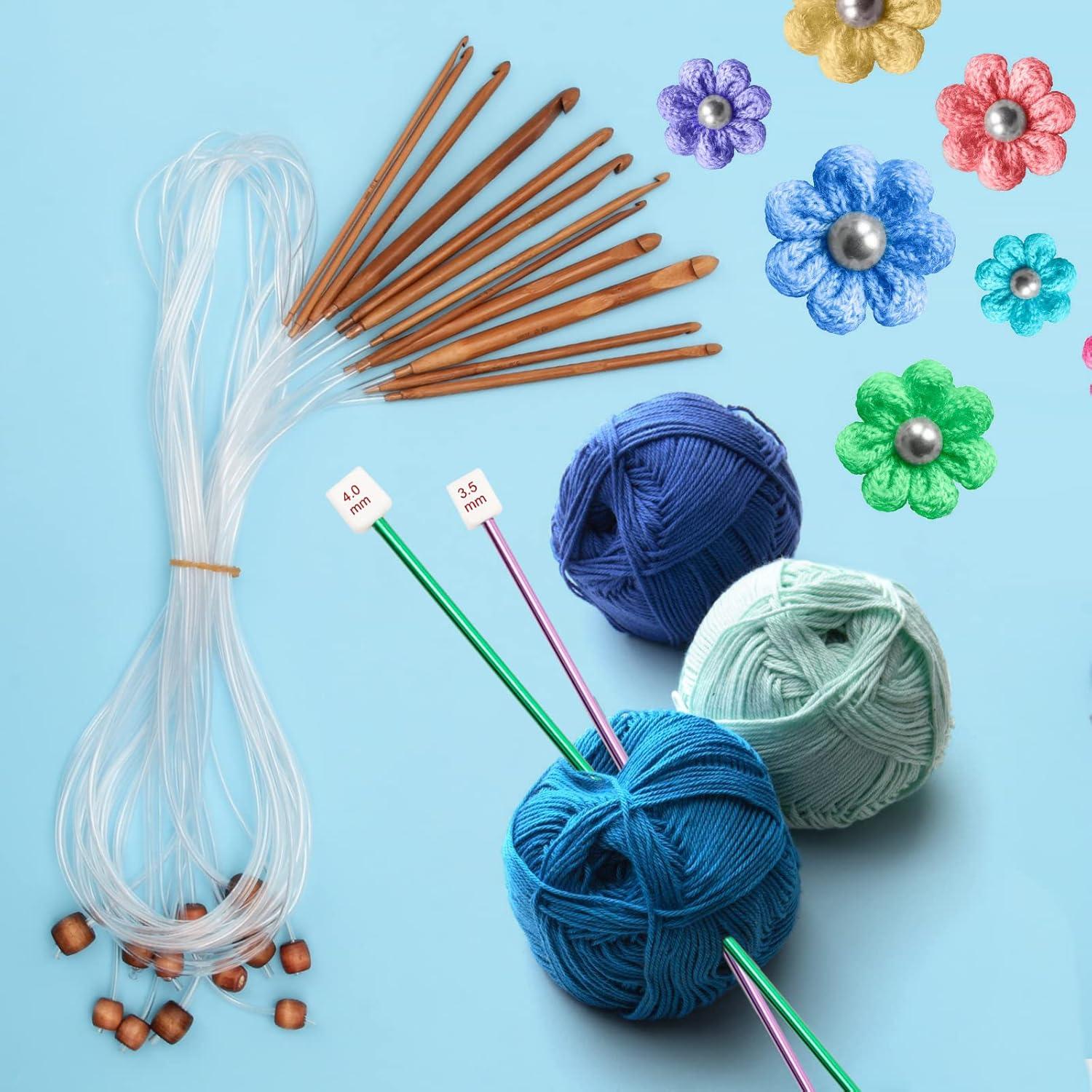 Juego de Agujas de Crochet Tunecino AHIER 23 Piezas 3-10mm