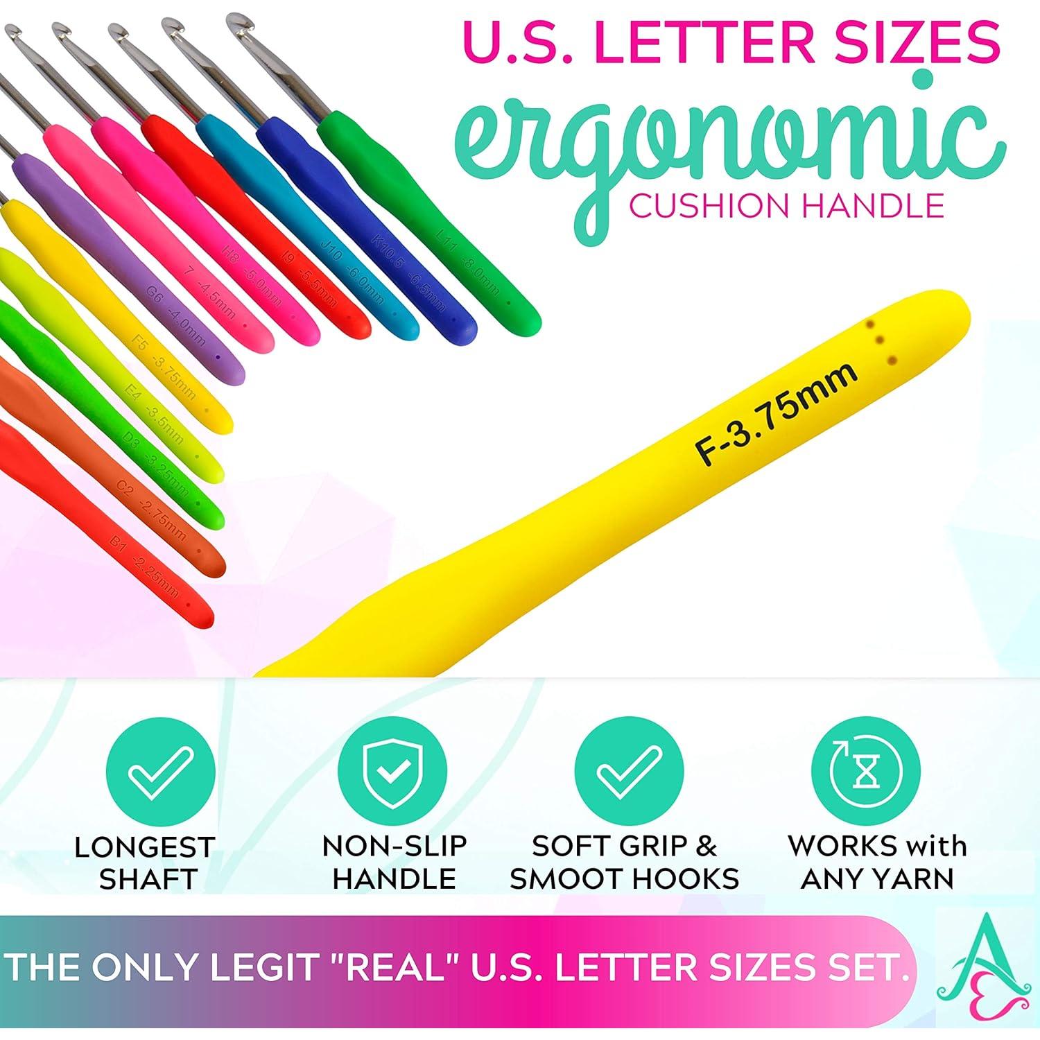 Juego de Agujas de Ganchillo Ergonómicas Elementos de Athena