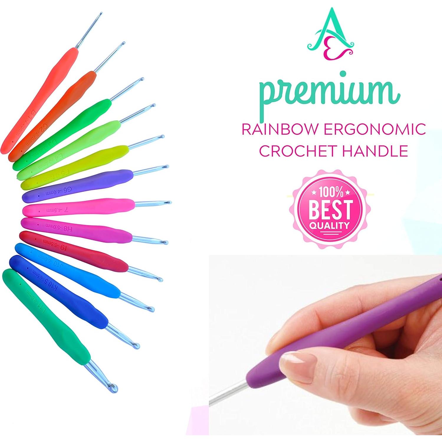 Juego de Agujas de Ganchillo Ergonómicas Elementos de Athena