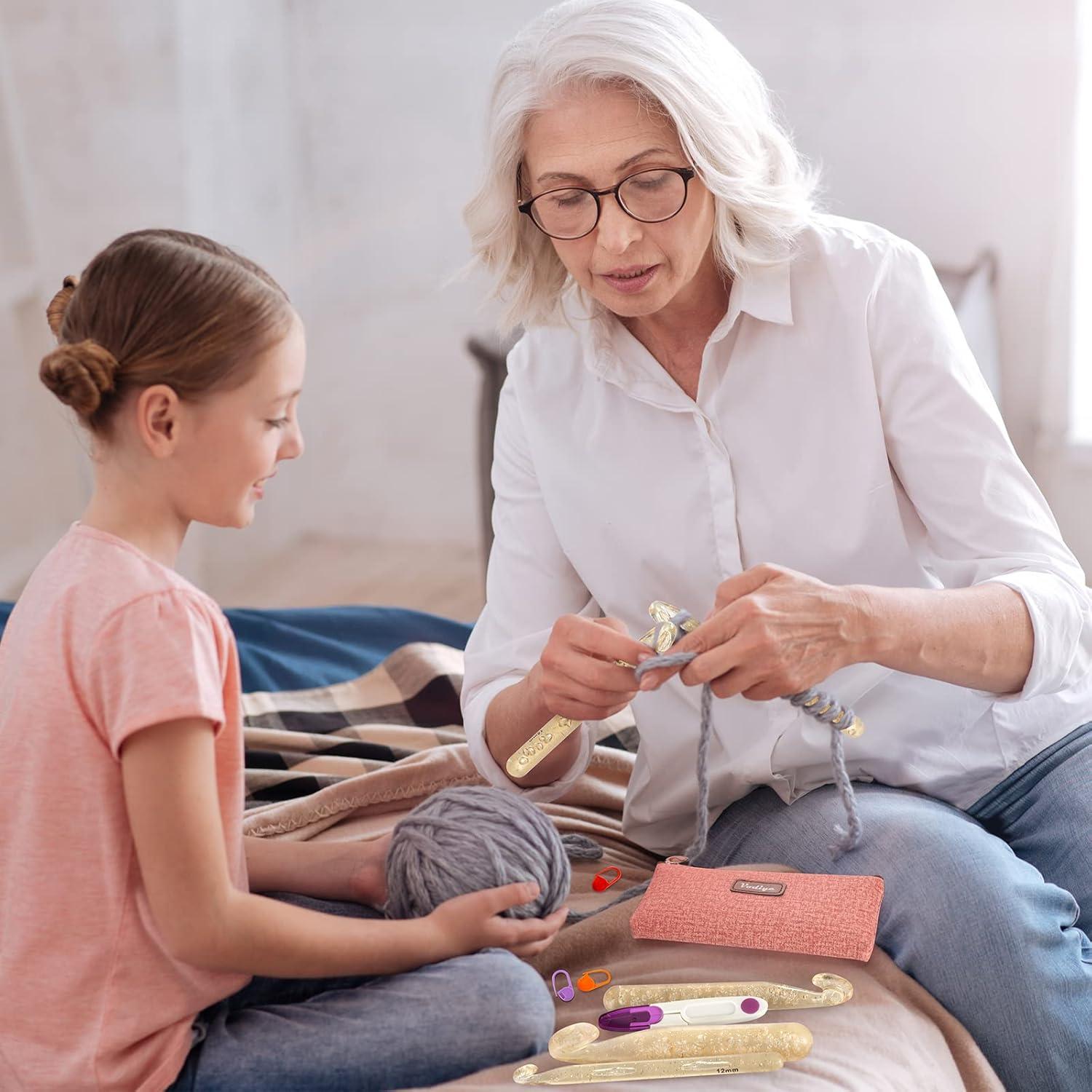 Juego de Ganchillos Ergonómicos Vodiye 32 Piezas 12-25mm