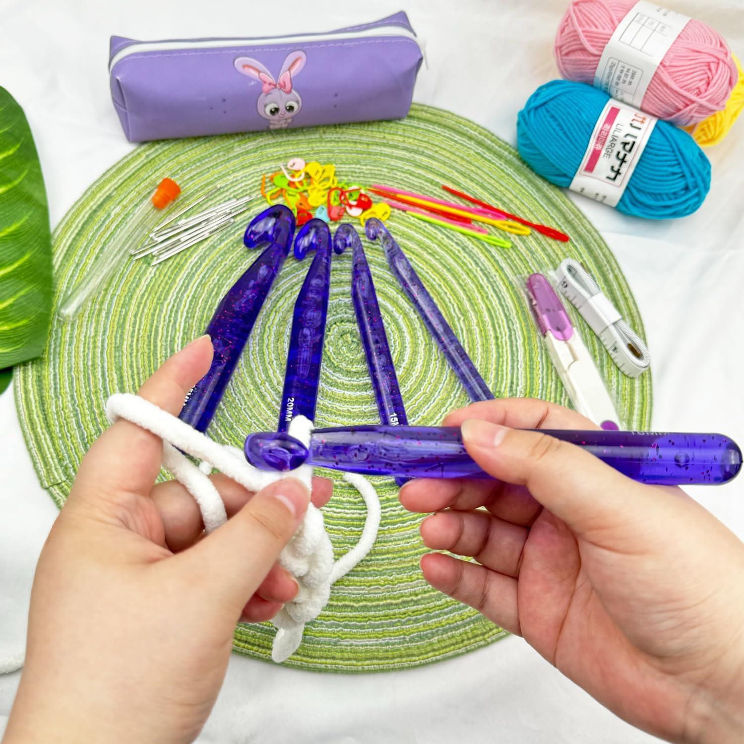 Juego de Ganchillos Grandes Hobekoee 43 Piezas 12-25mm