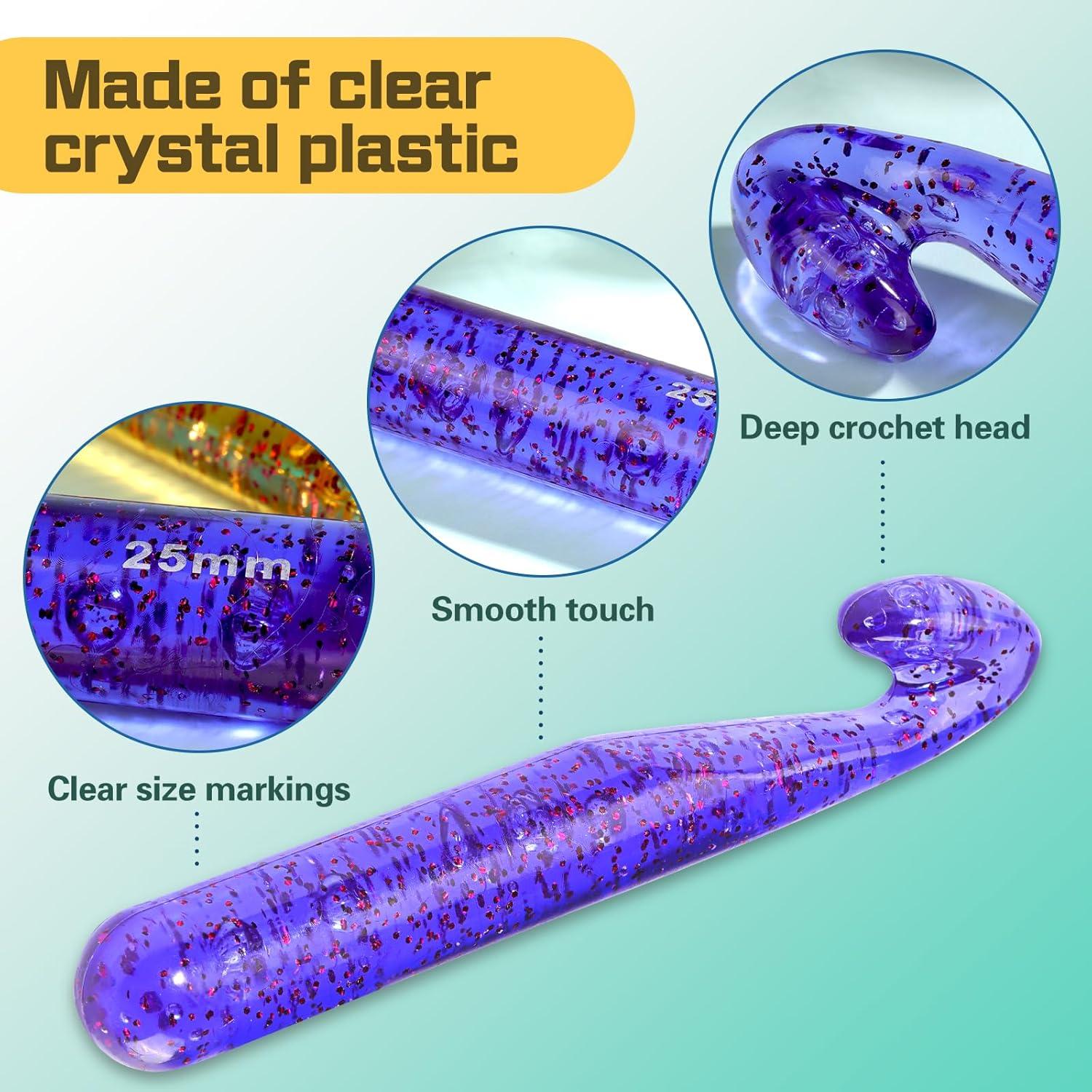 Set de Ganchos de Crochet Grandes QMNNMA 12mm-25mm Multicolor