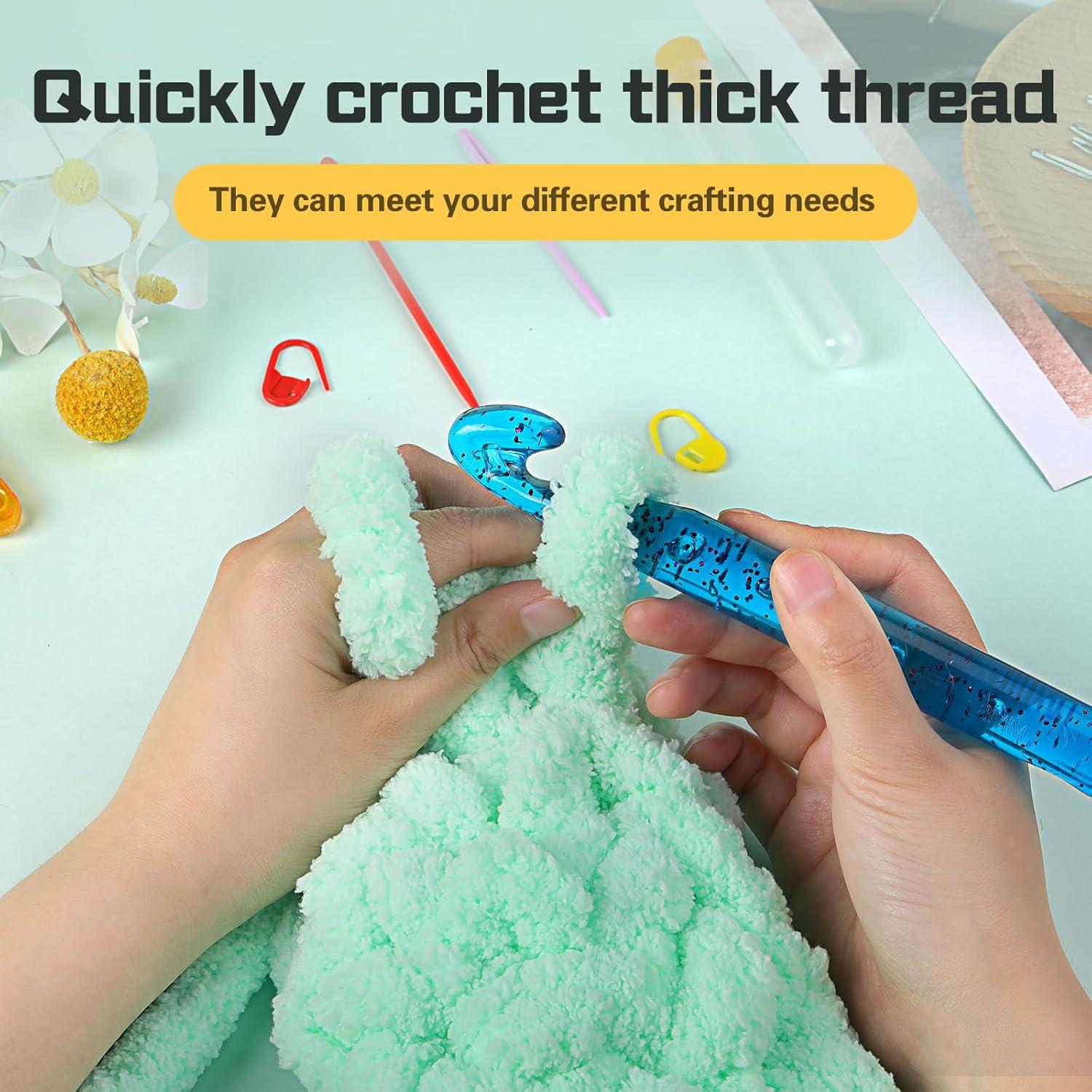 Set de Ganchos de Crochet Grandes QMNNMA 12mm-25mm Multicolor