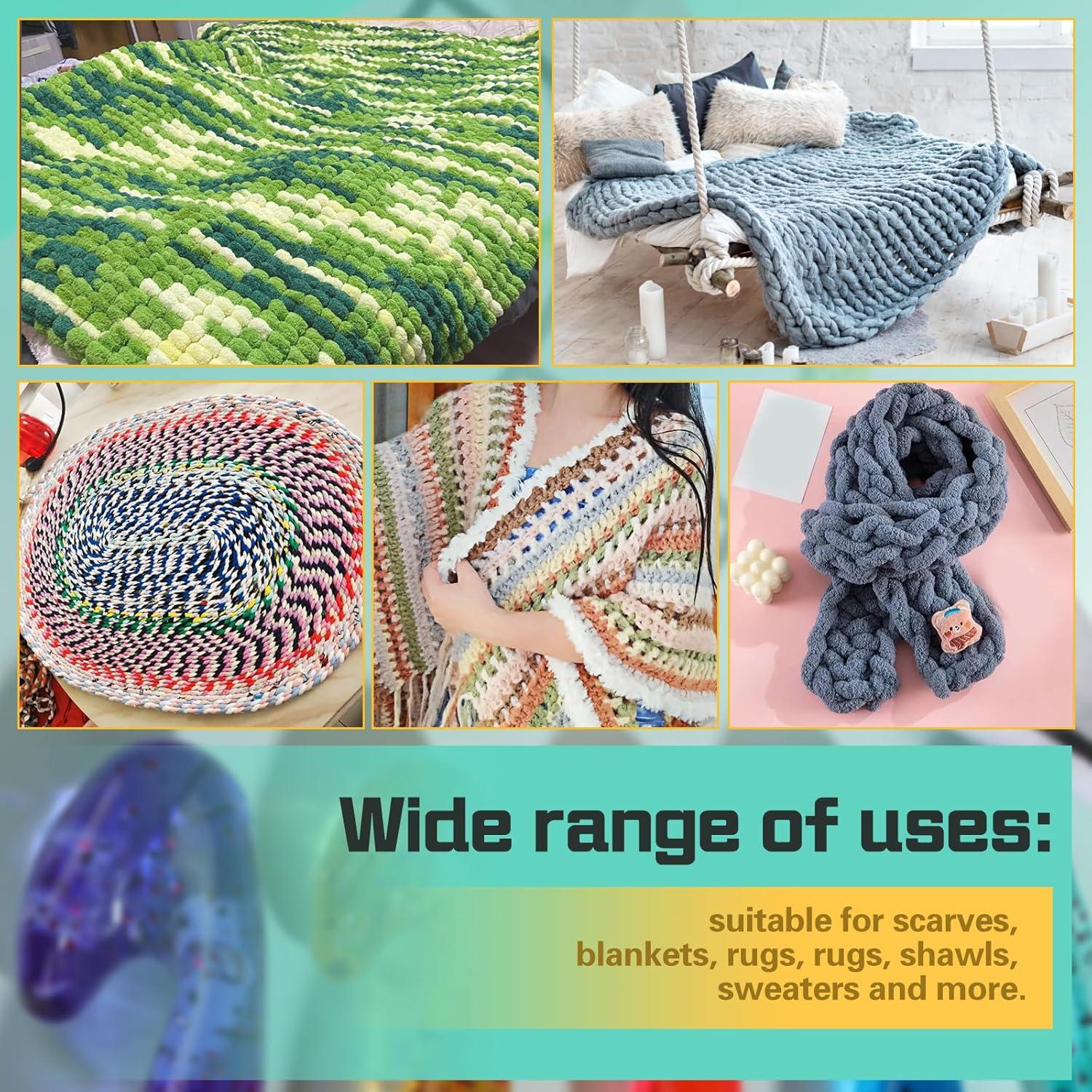 Set de Ganchos de Crochet Grandes QMNNMA 12mm-25mm Multicolor