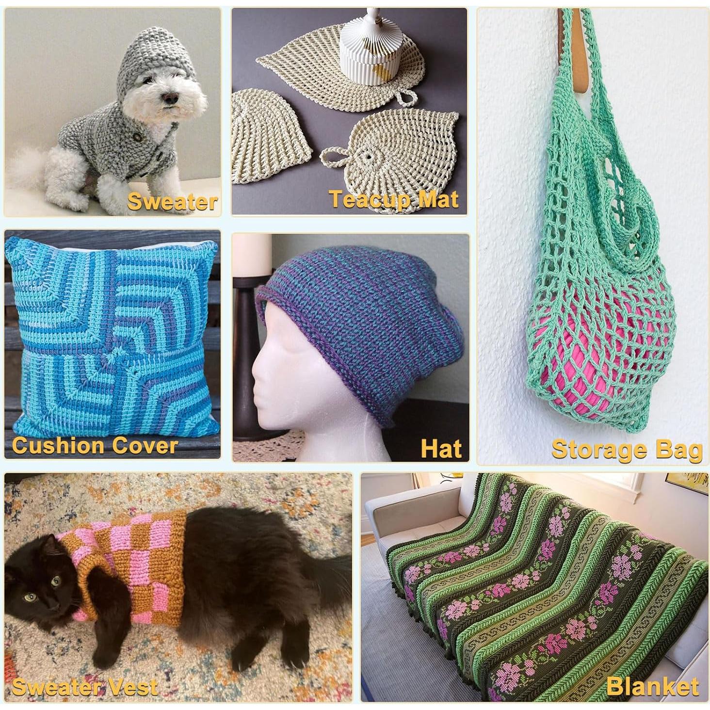 Juego de Ganchillos Tunecinos Intercambiables PLZZREE 26 Piezas