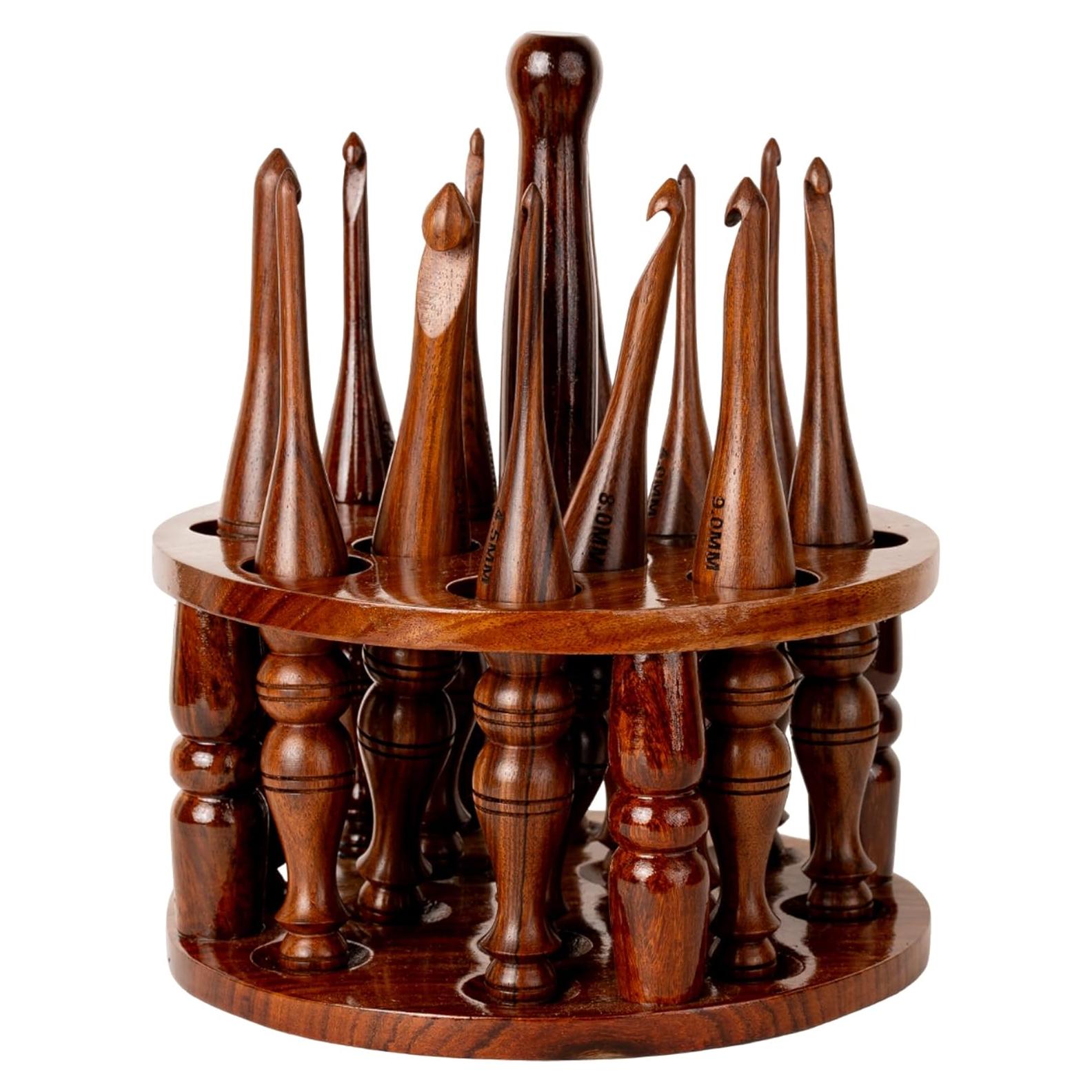 Juego de Ganchillos de Madera Bhartiya 12 Piezas Ergonómicos