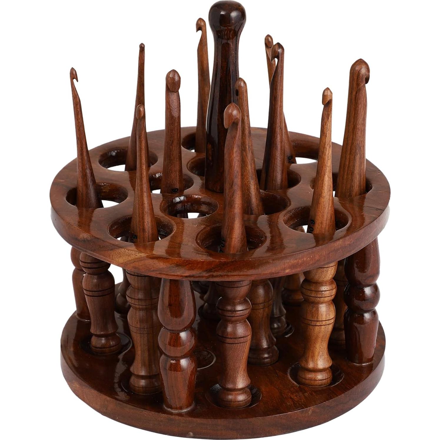 Juego de Ganchillos de Madera Bhartiya 12 Piezas Ergonómicos