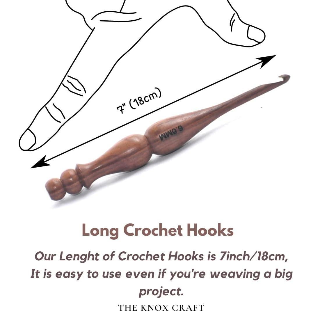 Set de 7 Ganchos de Crochet Ergonomicos The Knox Craft 4mm-10mm