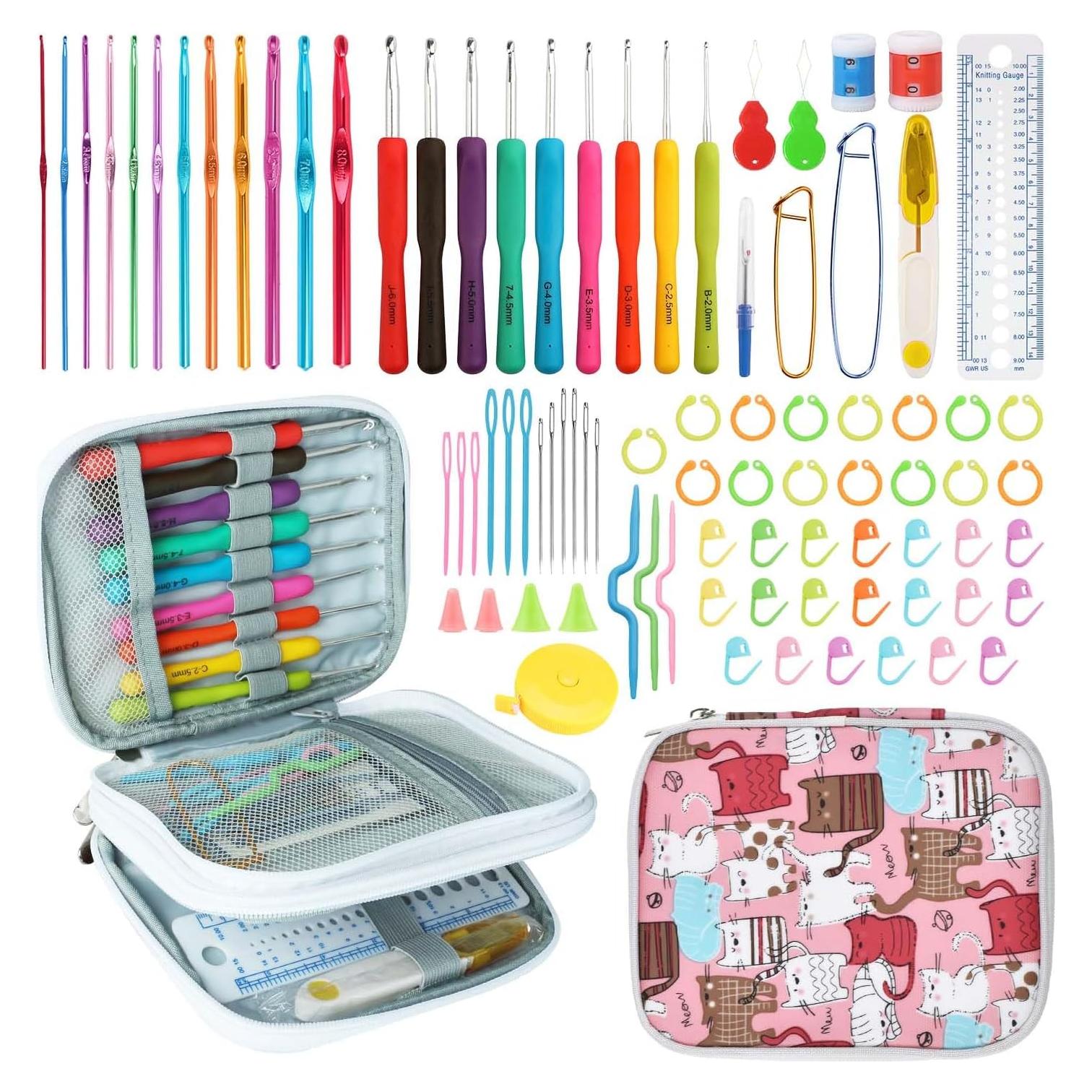 Set de Ganchos de Crochet HATINXIA 85pcs Ergonómicos