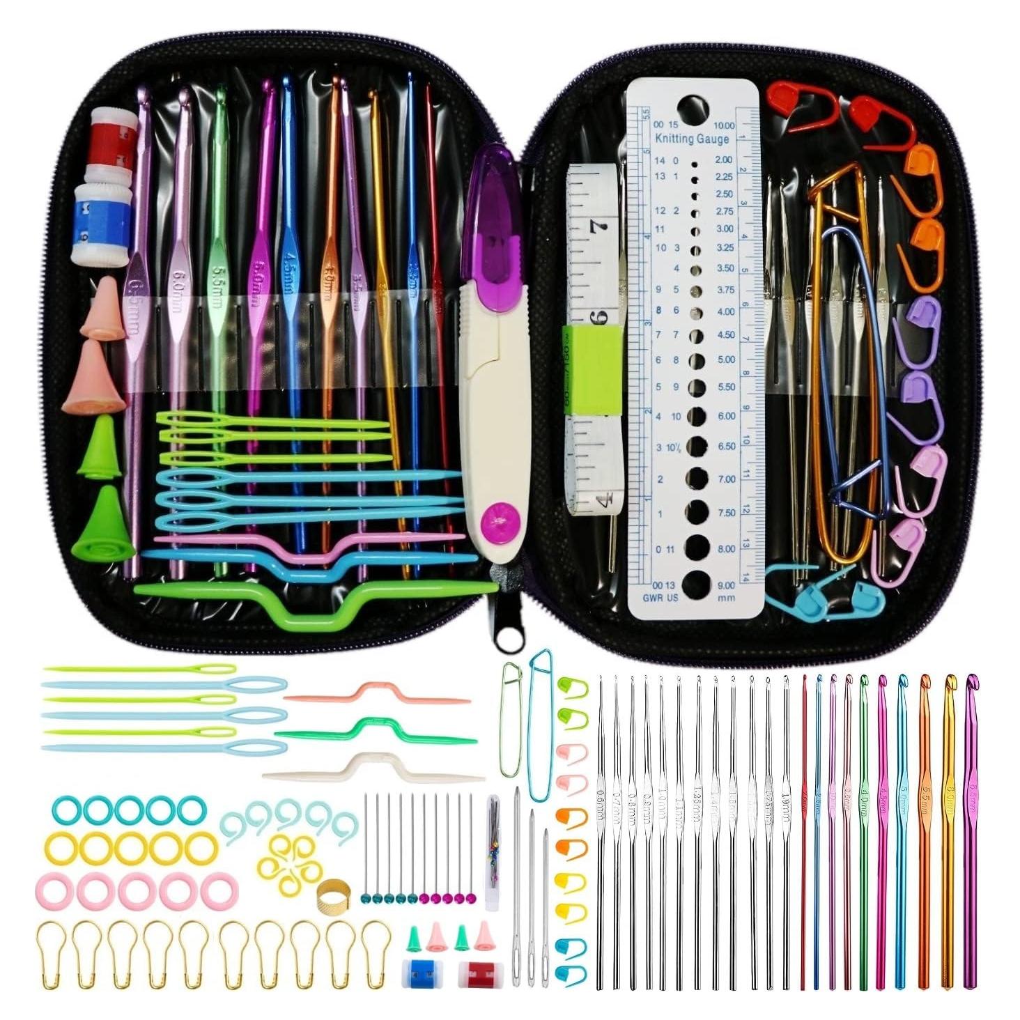 Juego de Ganchillos ELINKA 102 Piezas con Estuche Ergonómico