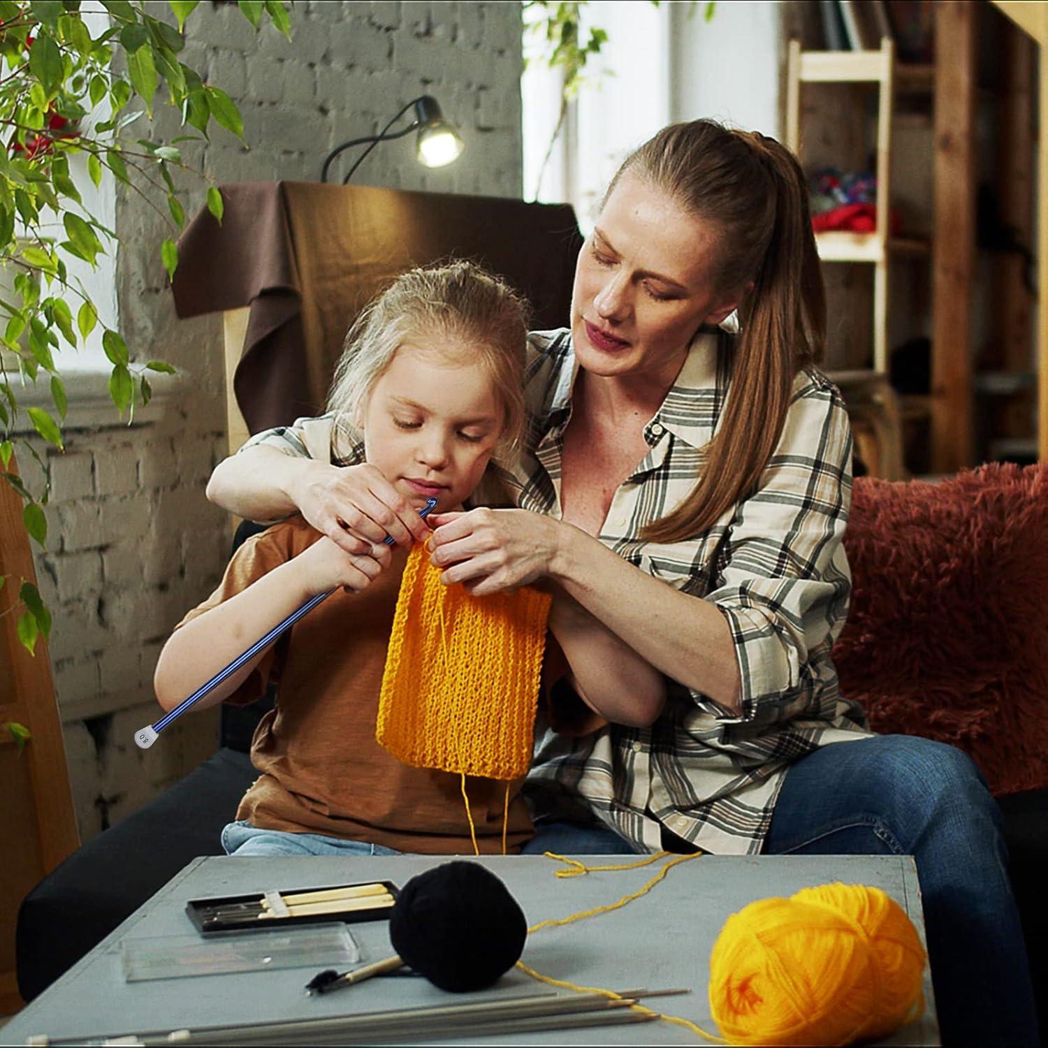 Juego de Ganchillos Tunecinos Aeelike 11 Piezas Aluminio 2-8 mm