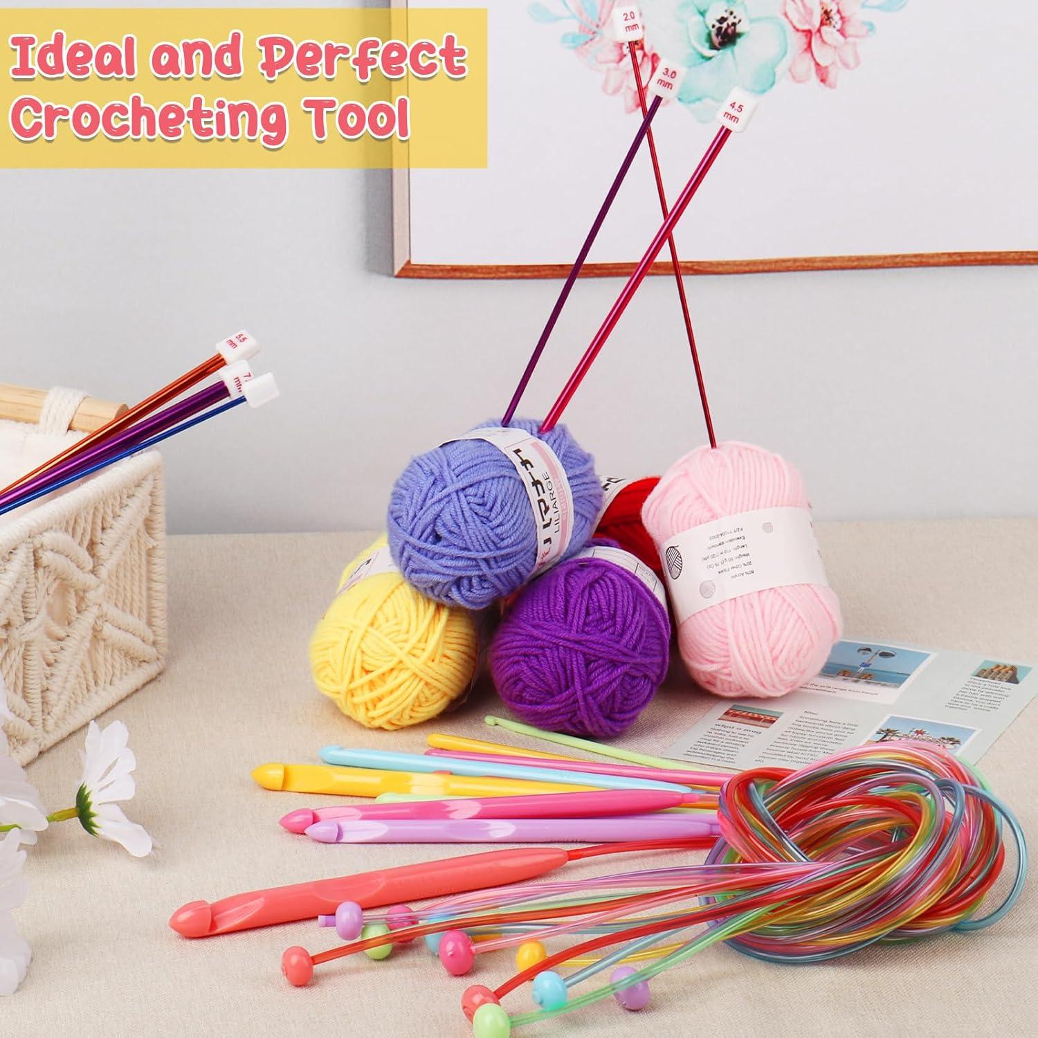 Juego de Ganchillos Tunecinos Aeelike 11 Piezas Aluminio 2-8 mm