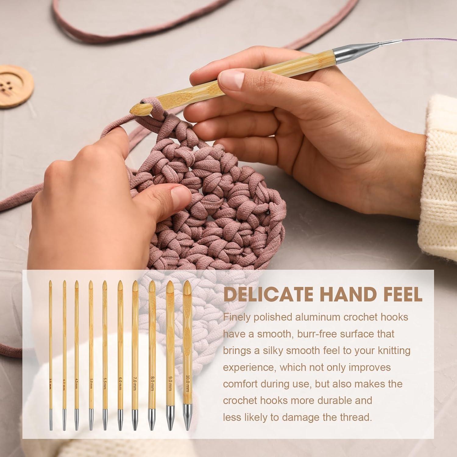 Juego de Ganchillos Tunecinos Demine - 10 Tamaños 3.5mm a 10mm