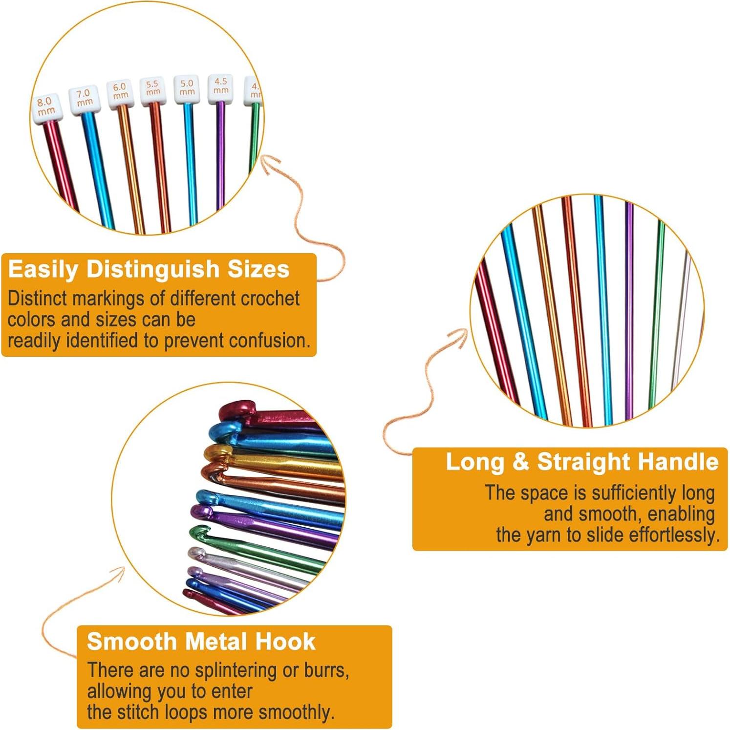 Juego de Ganchillos Tunecinos 24 Piezas PLZZREE Bambú