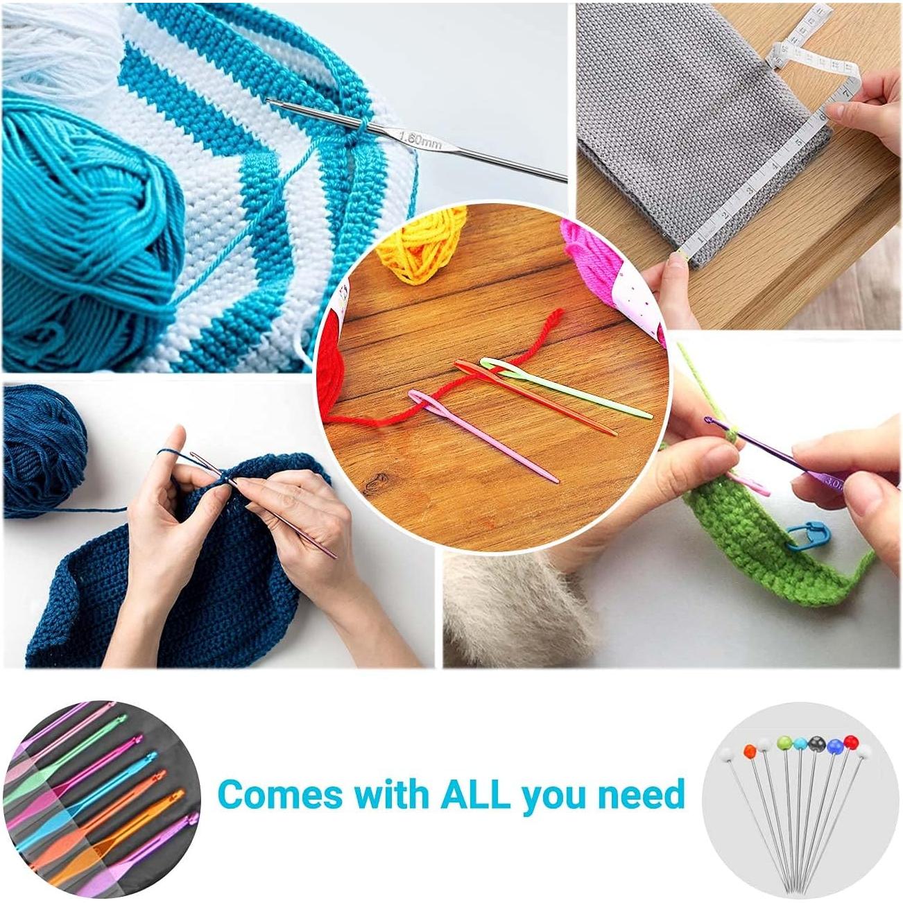 Kit Completo de Ganchillos de Crochet URWOOW 100 Piezas