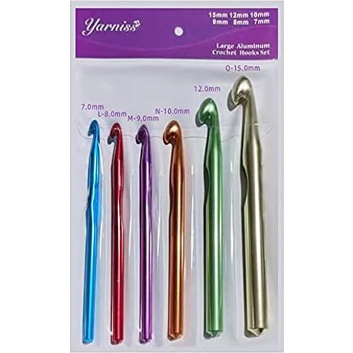 Juego de Ganchillos de Aluminio Yarniss 7-15mm con Estuche