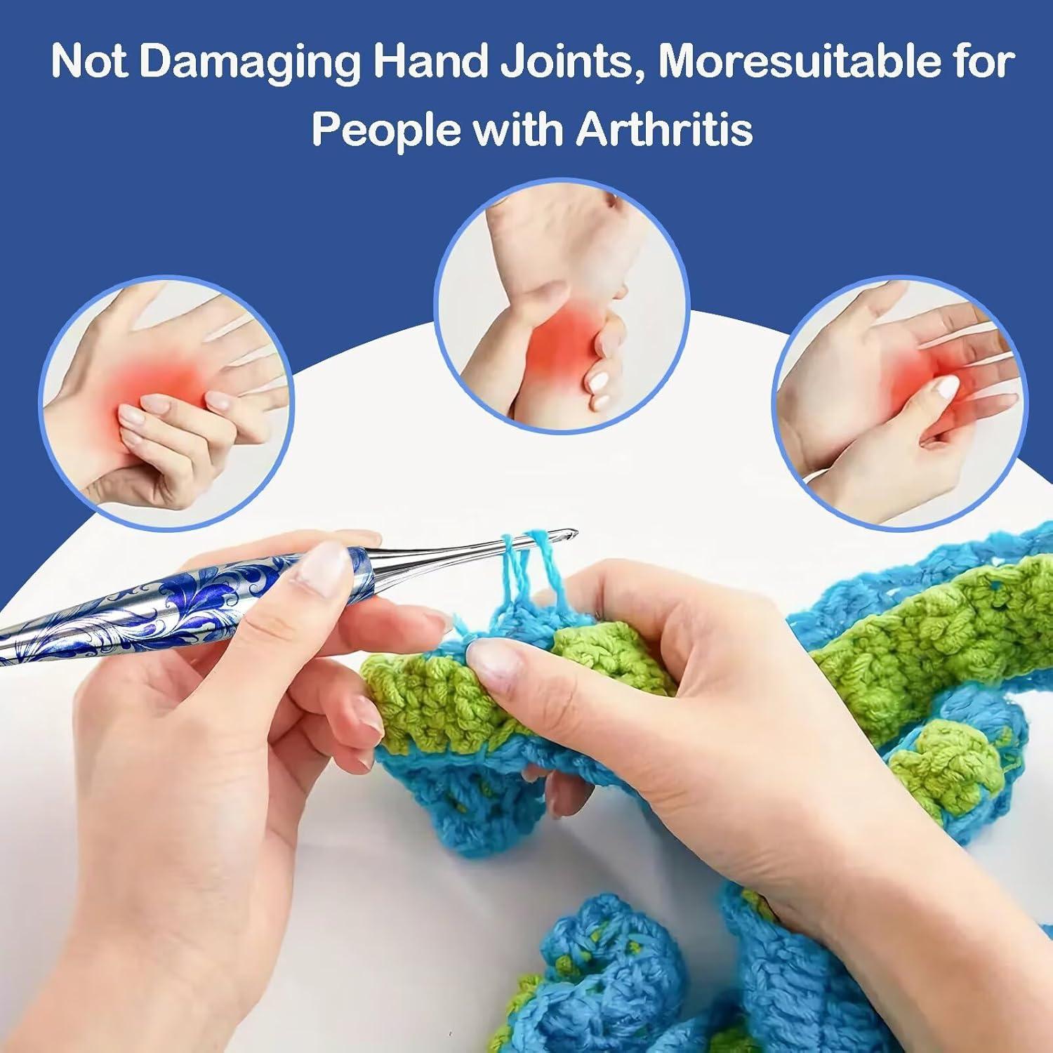 Juego de Ganchillos Intercambiables YihuaTop 34 Piezas 3-8mm