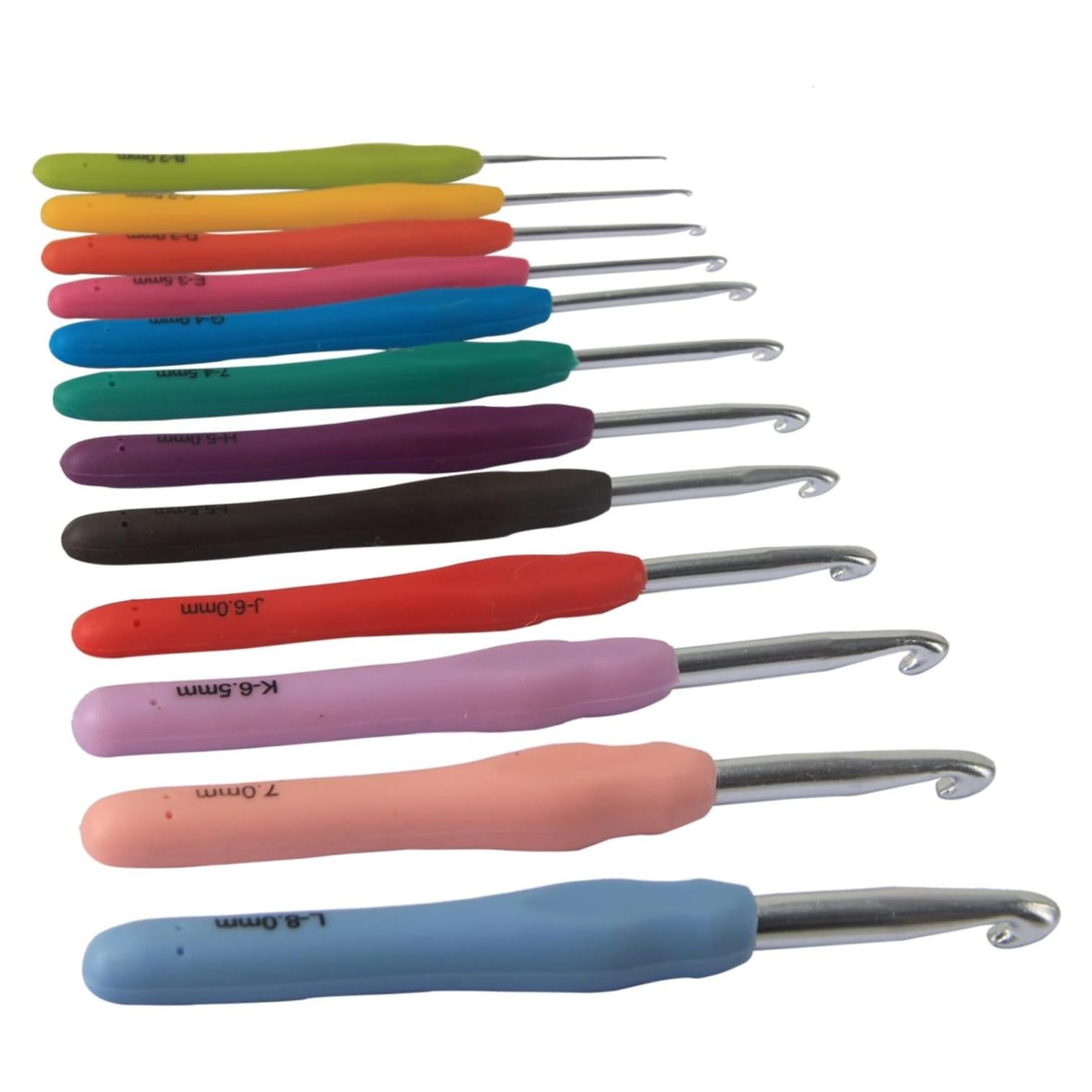 Set de Ganchillos Ergonómicos Teamoy, 12 Piezas para Crochet