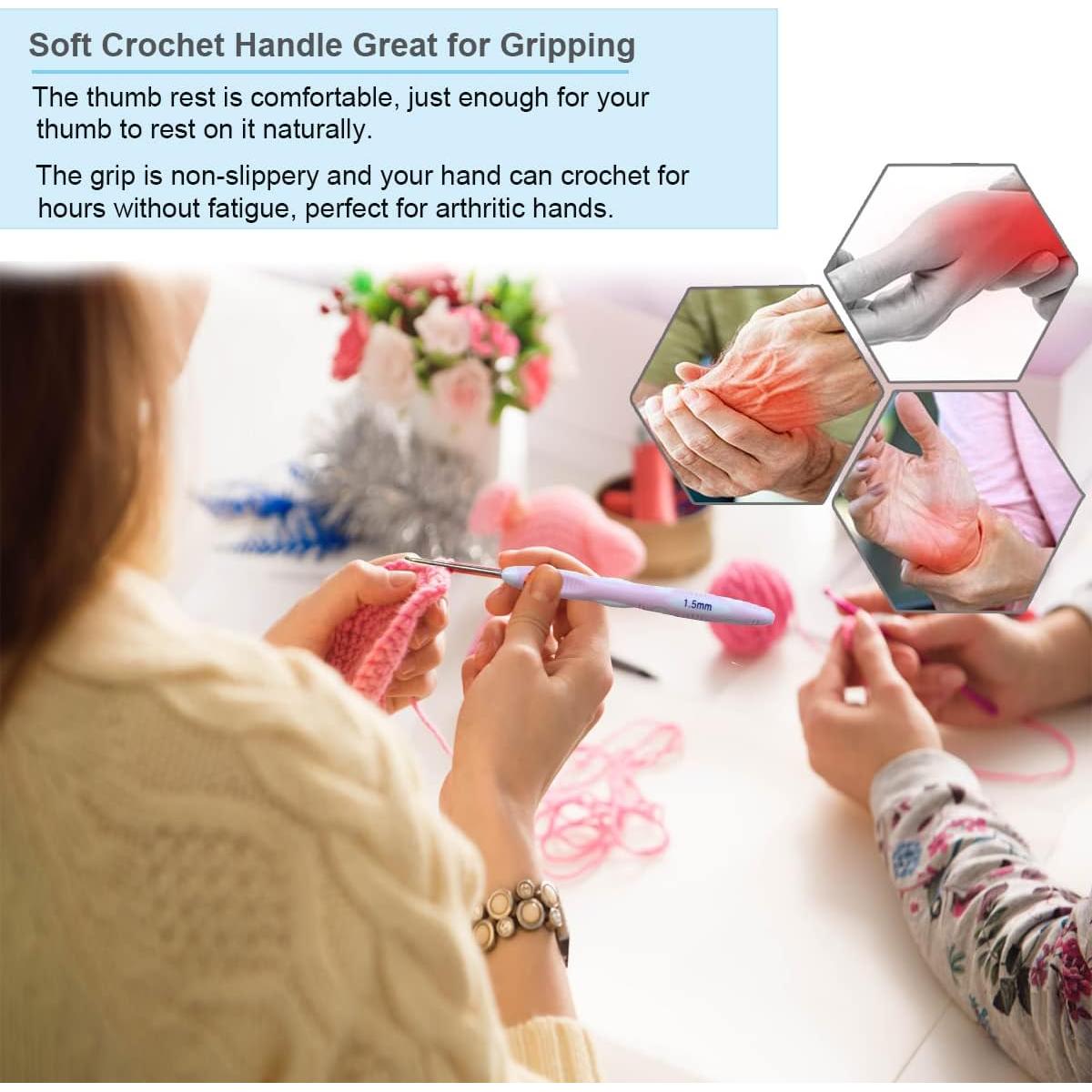 Juego de 27 Ganchillos Ergonomicos Weabetfu 0.8mm a 2.75mm