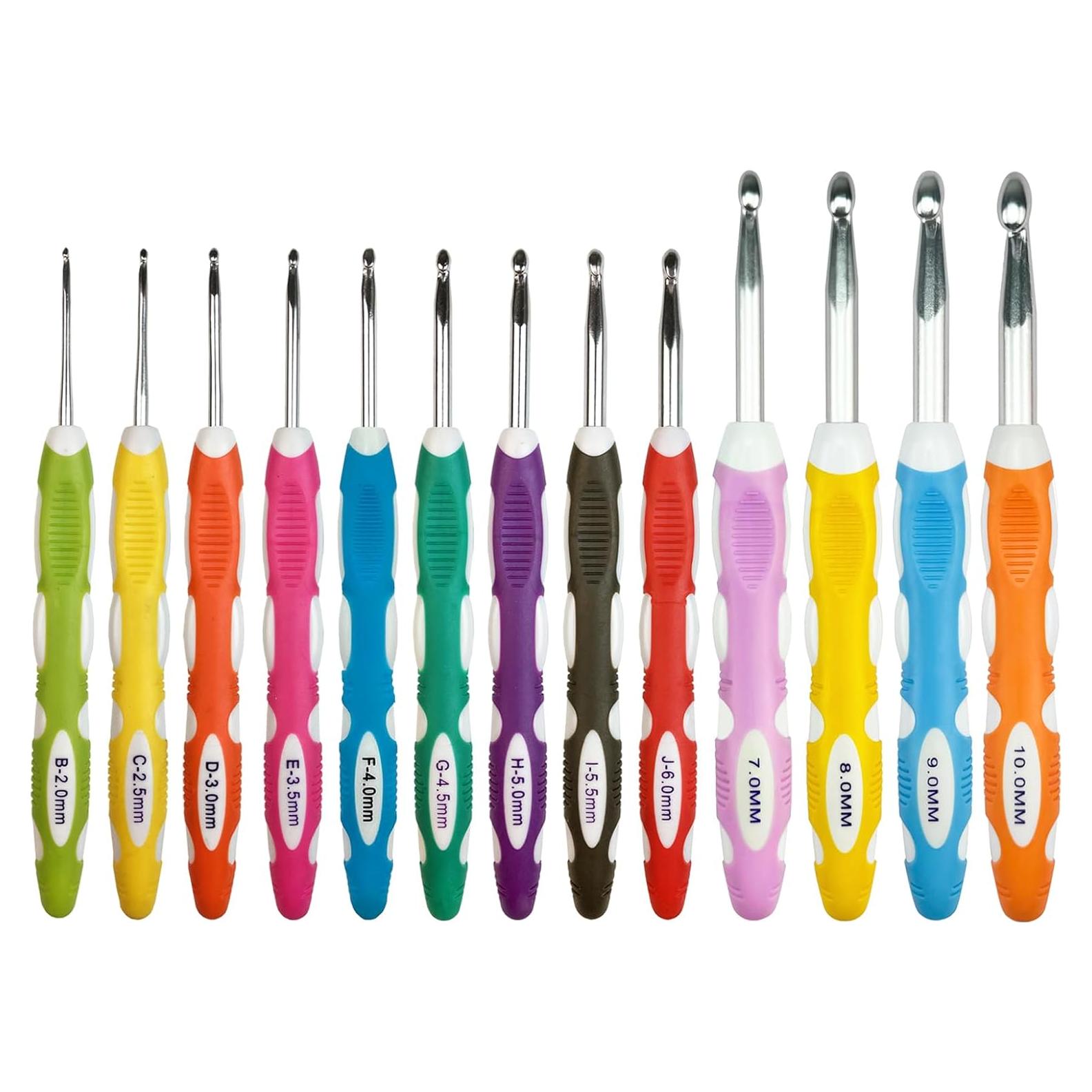 Juego de Ganchillos Ergonómicos Hobekoee 13 Tamaños 2mm-10mm