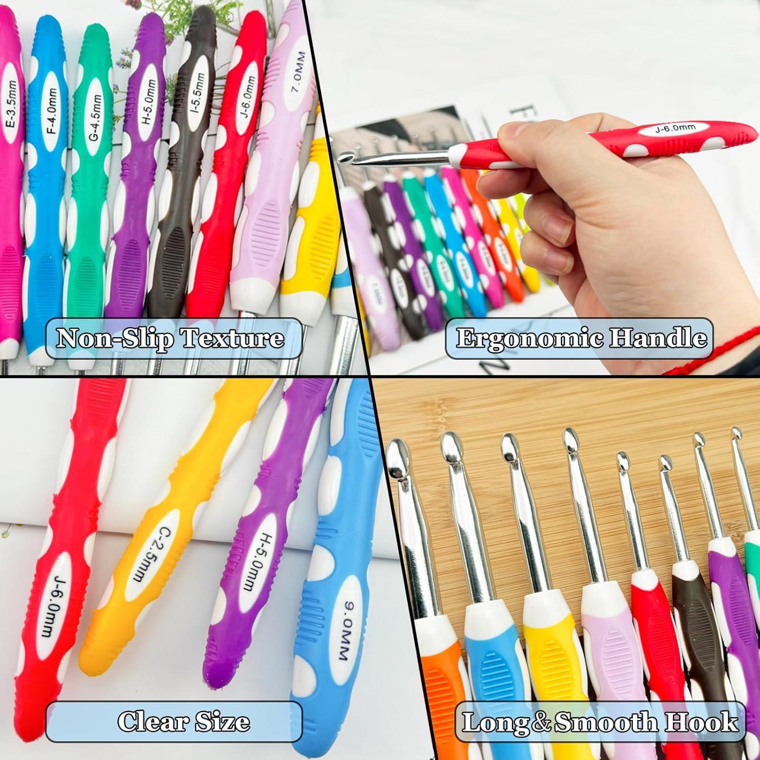 Juego de Ganchillos Ergonómicos Hobekoee 13 Tamaños 2mm-10mm