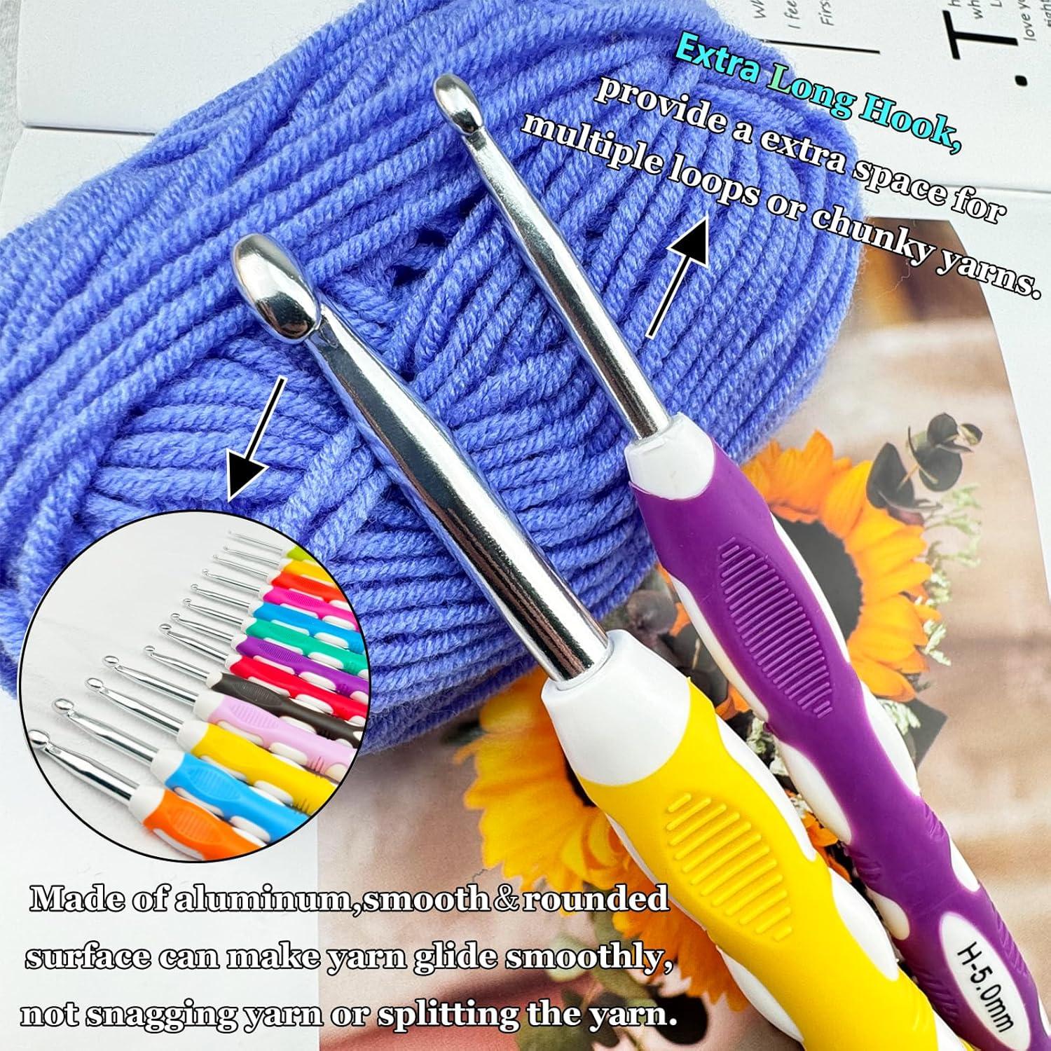 Juego de Ganchillos Ergonómicos Hobekoee 13 Tamaños 2mm-10mm