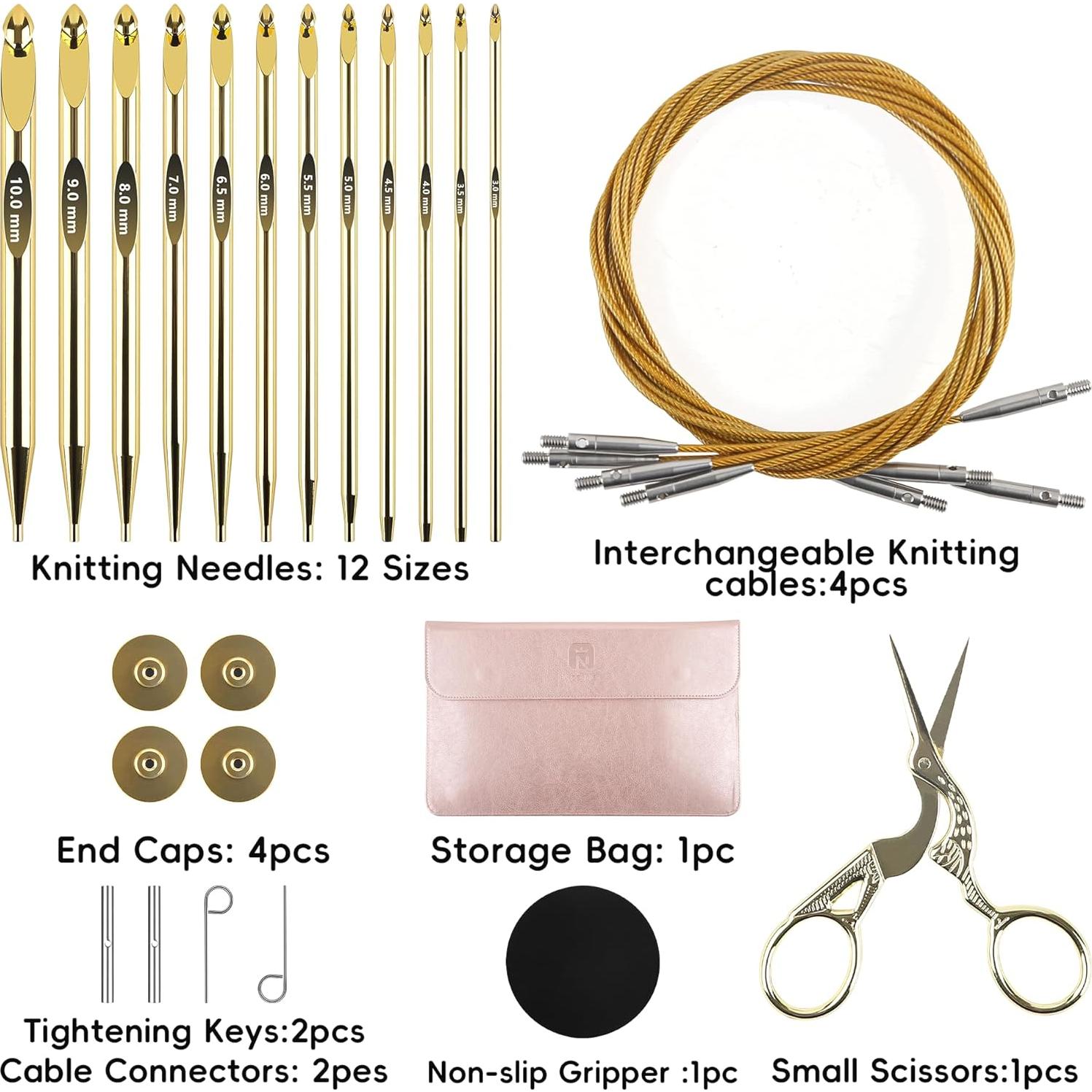 Juego de Ganchillos Tunecinos Froggod 27 Piezas 3mm-10mm