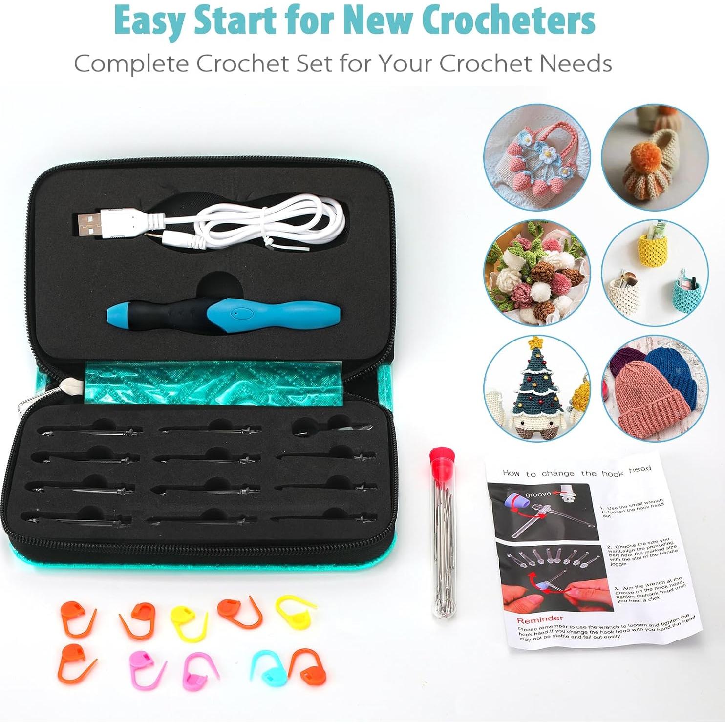 Juego de Ganchillos Iluminados Votris - 11 Piezas para Principiantes