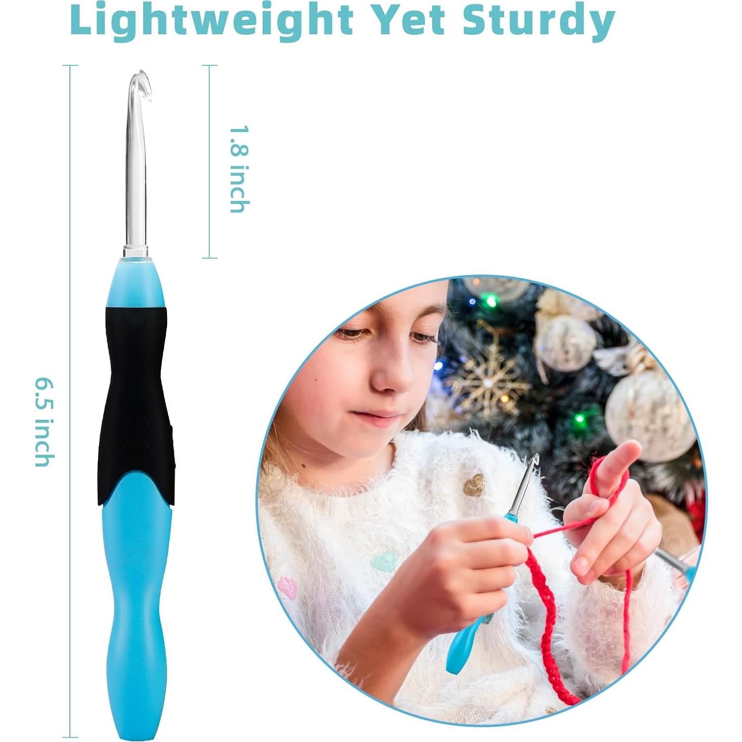 Juego de Ganchillos Iluminados Votris - 11 Piezas para Principiantes