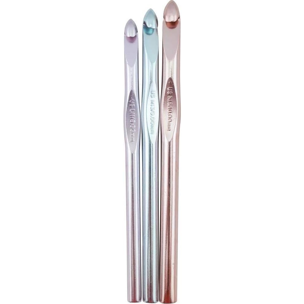 Conjunto de Ganchos de Crochet Susan Bates Silvalume 9 Piezas