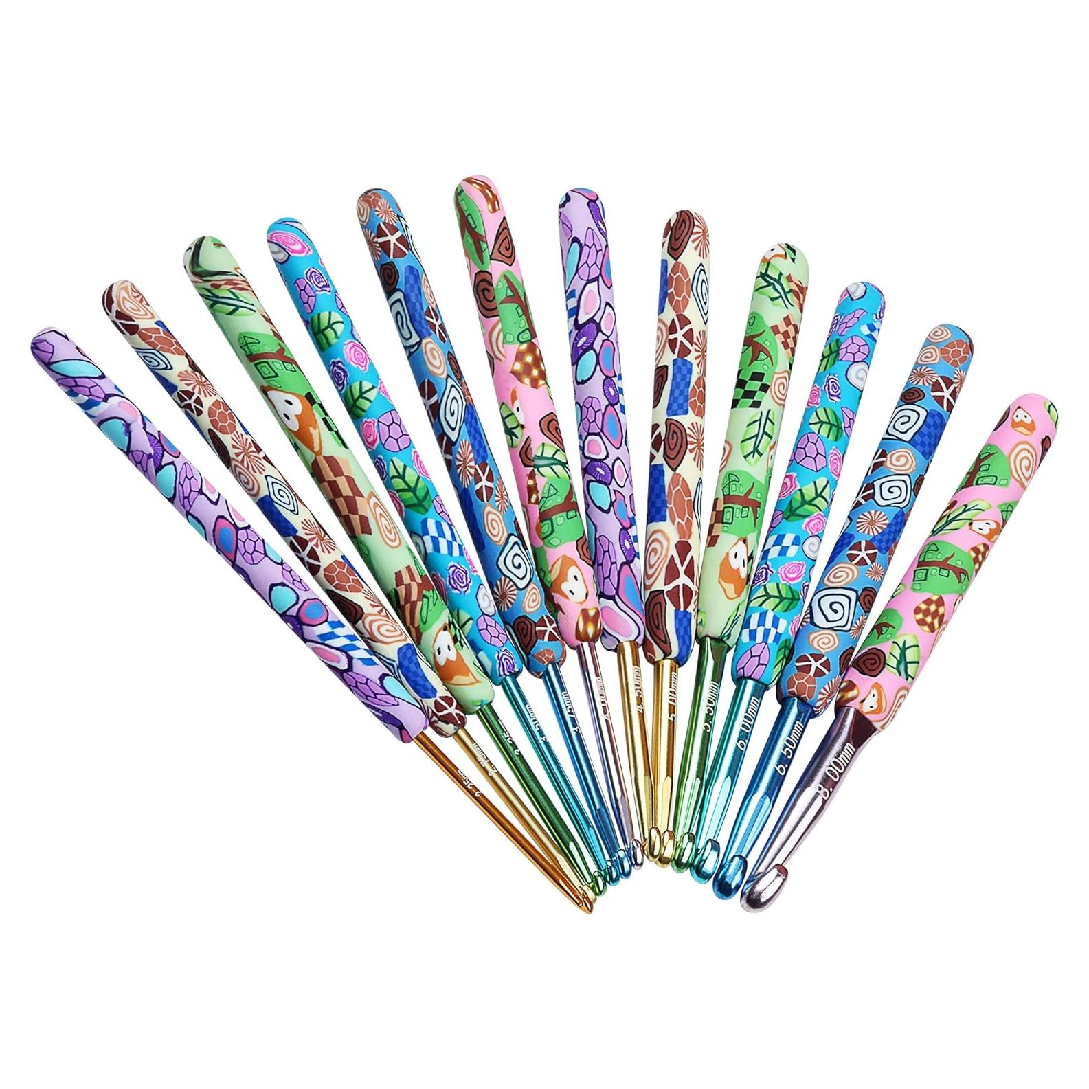 Juego de Ganchillos de Crochet Coopay 12 Piezas 2.25mm-8.0mm