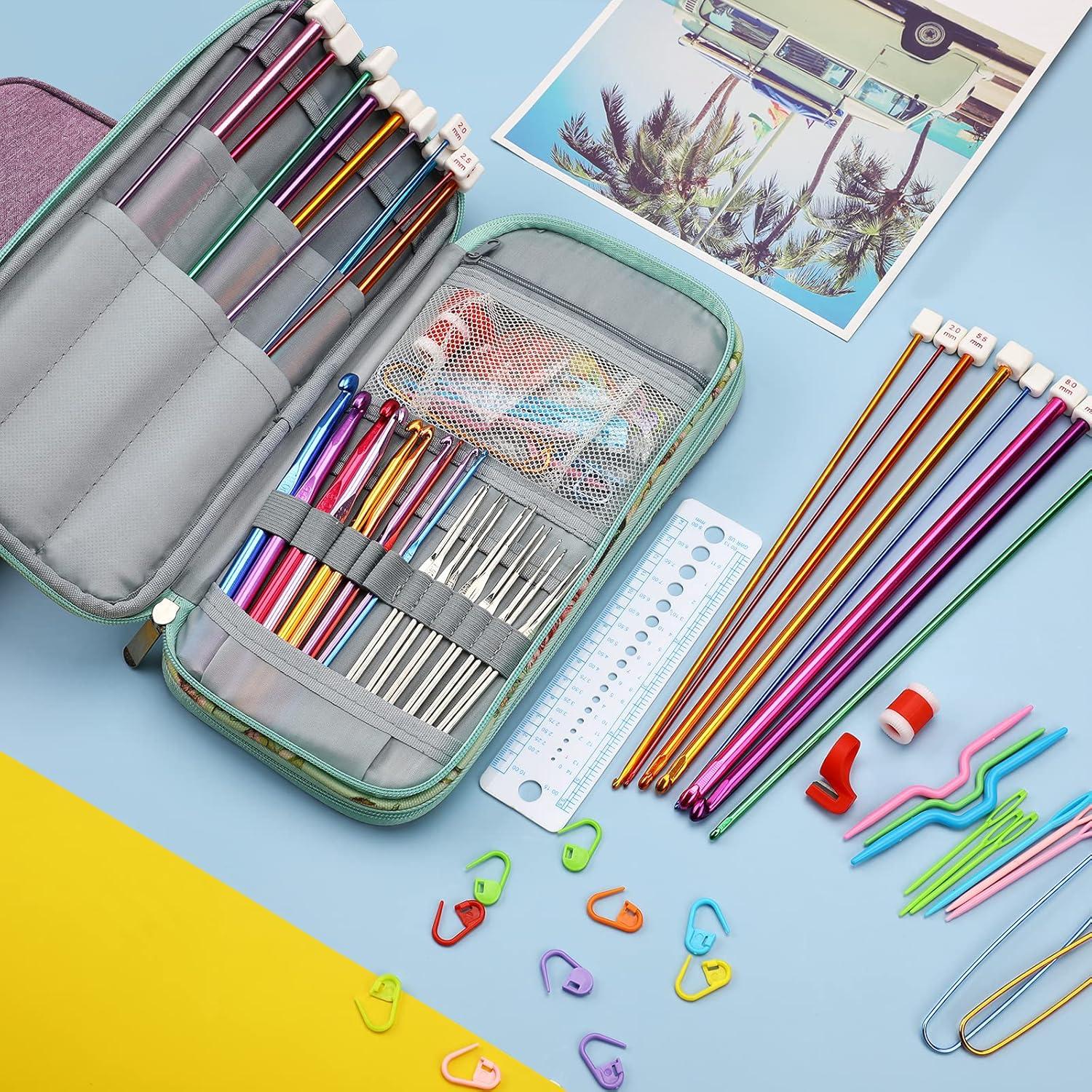 Juego de Ganchillos Tunecinos LOOEN 68pcs Aluminio Multicolor