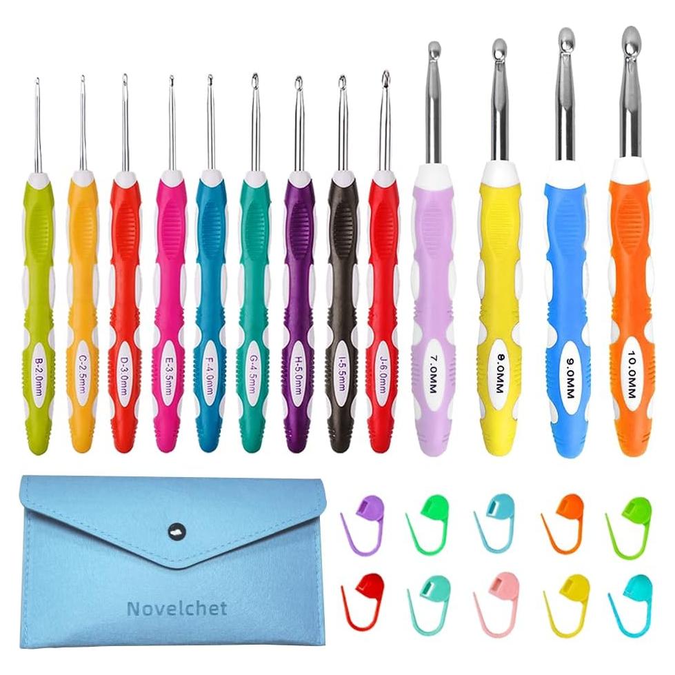 Juego de Ganchillos Ergonómicos Novelchet 13 Piezas 2-10mm